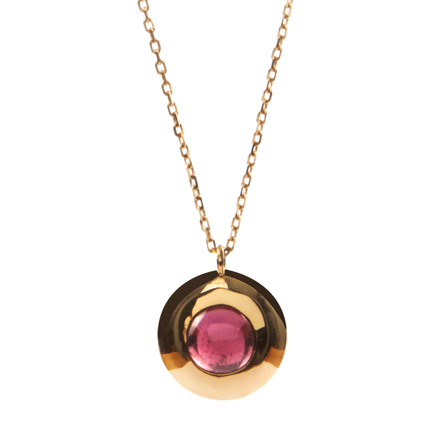 Pandantiv LUCE din aur galben de 18k cu granat