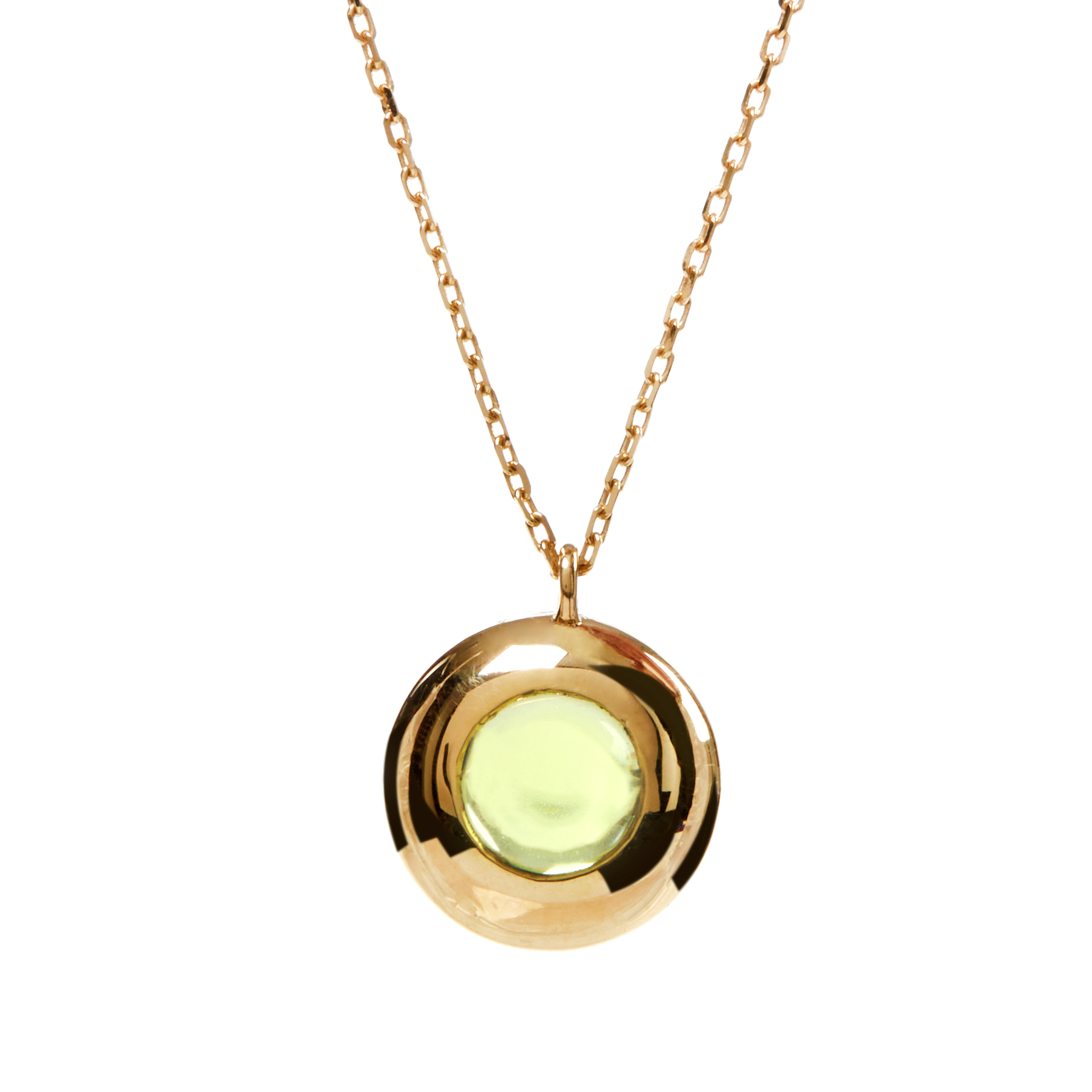 Pandantiv LUCE din aur galben de 18k cu peridot