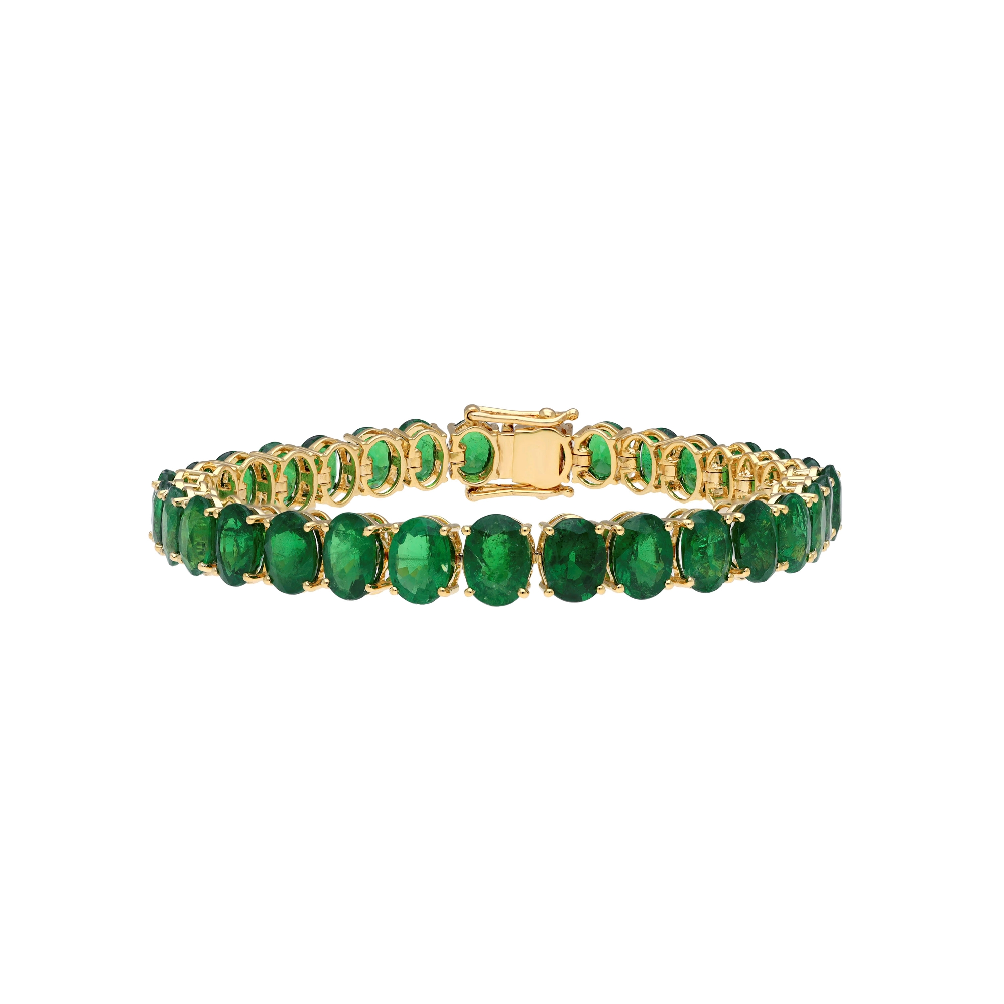 Bratara aur galben 18k, tsavorit 30.89 ct.