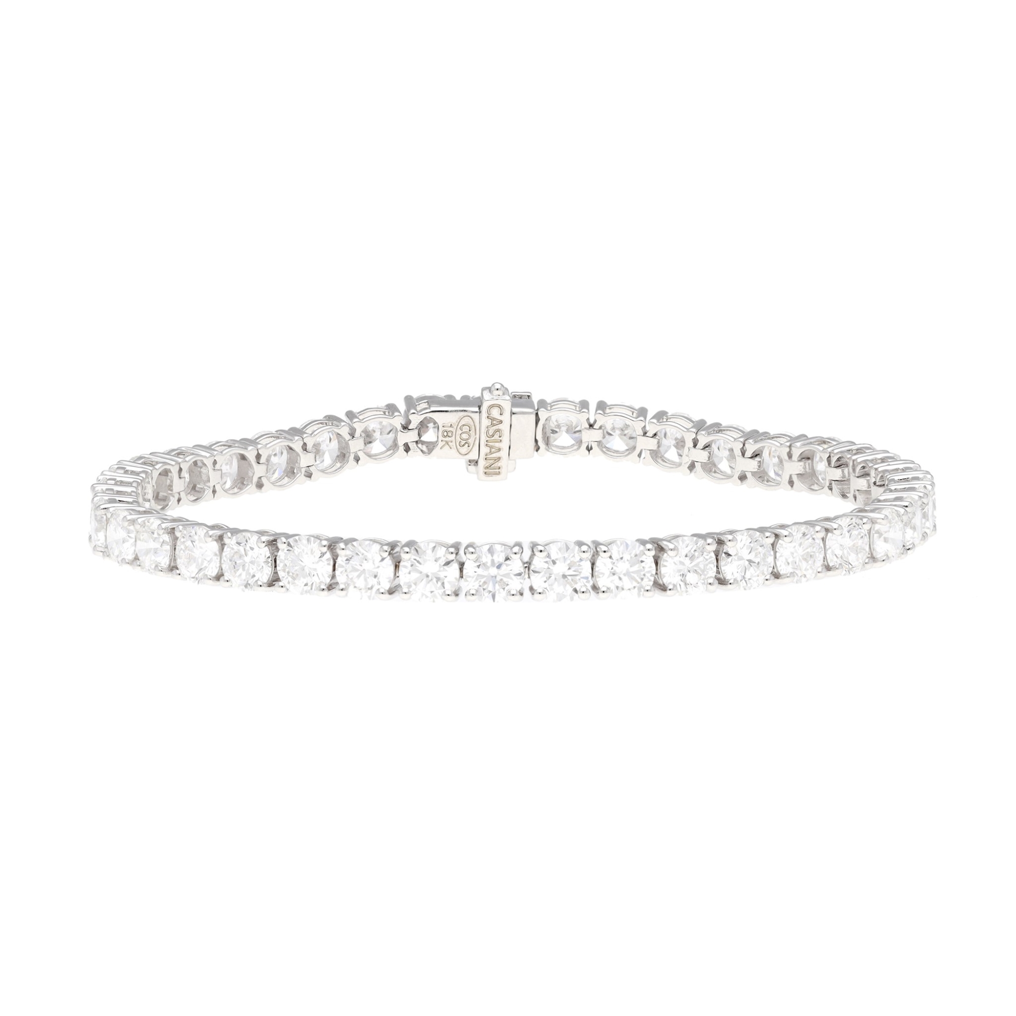 Bratara tennis: aur alb 18k / diamante 11.76 ct.