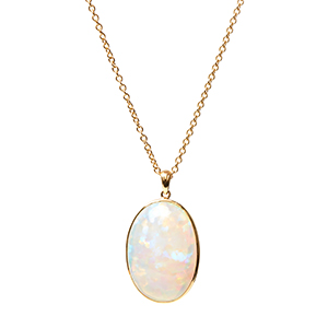 Pandantiv VESTA din aur galben de 18k cu opal (43.65 ct.)
