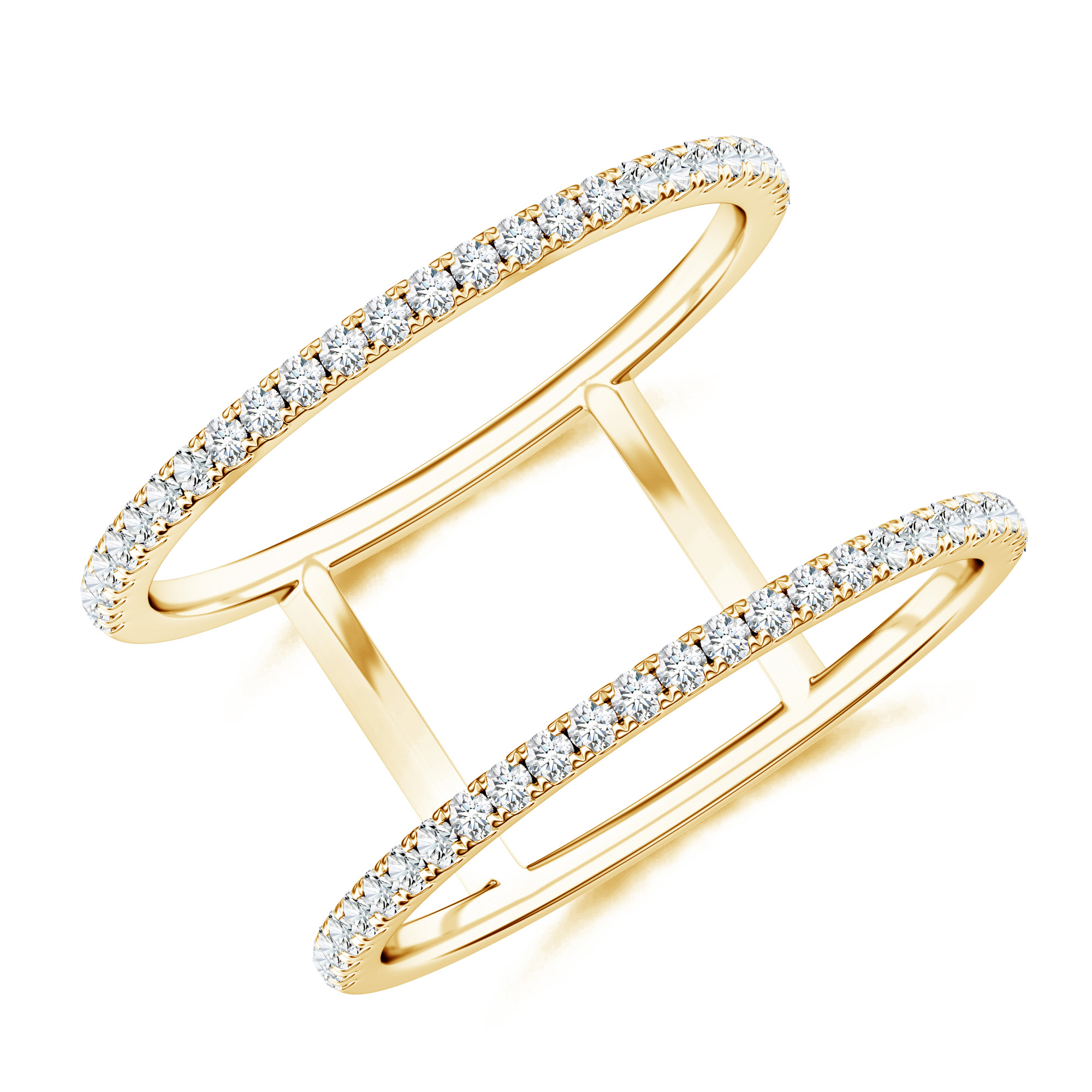 Inel DIAMONDS din aur galben de 18k cu diamante