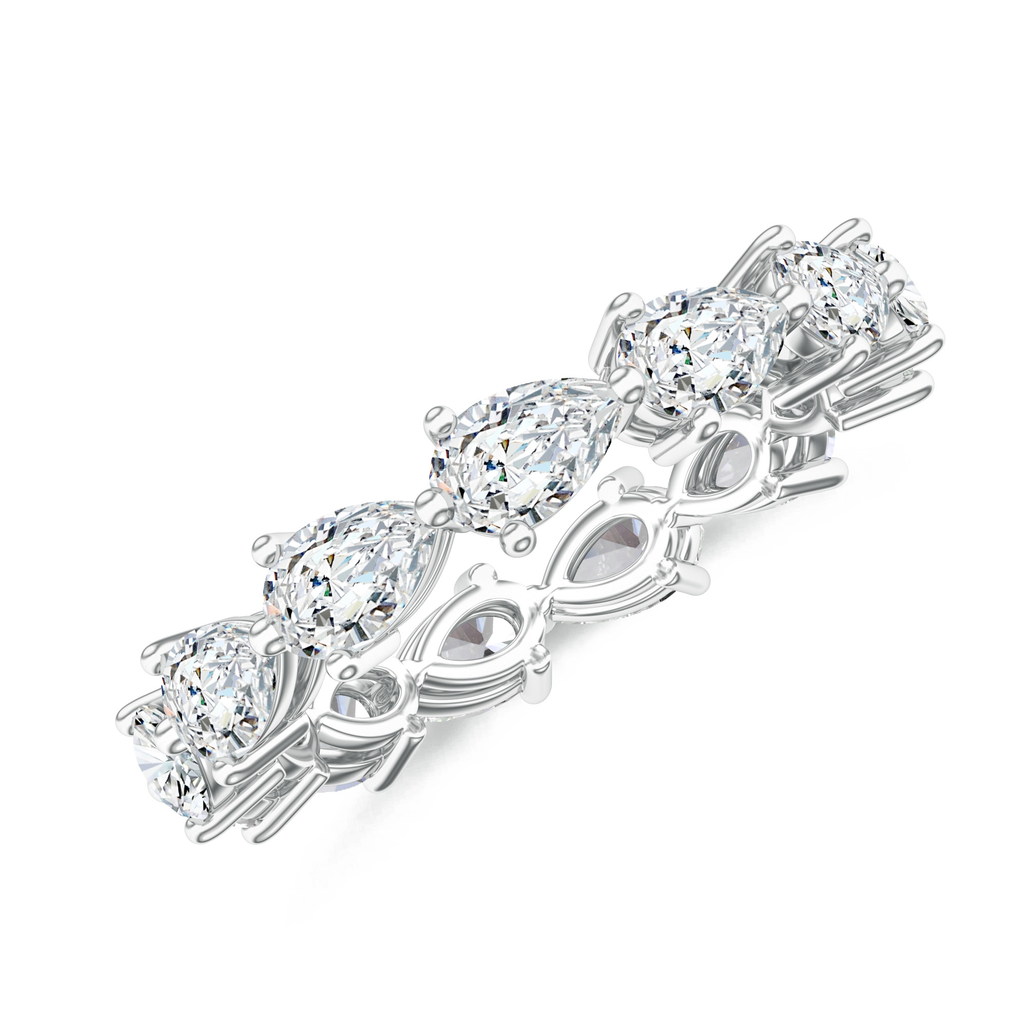 Inel eternity DIAMONDS din aur alb de 18k cu diamante