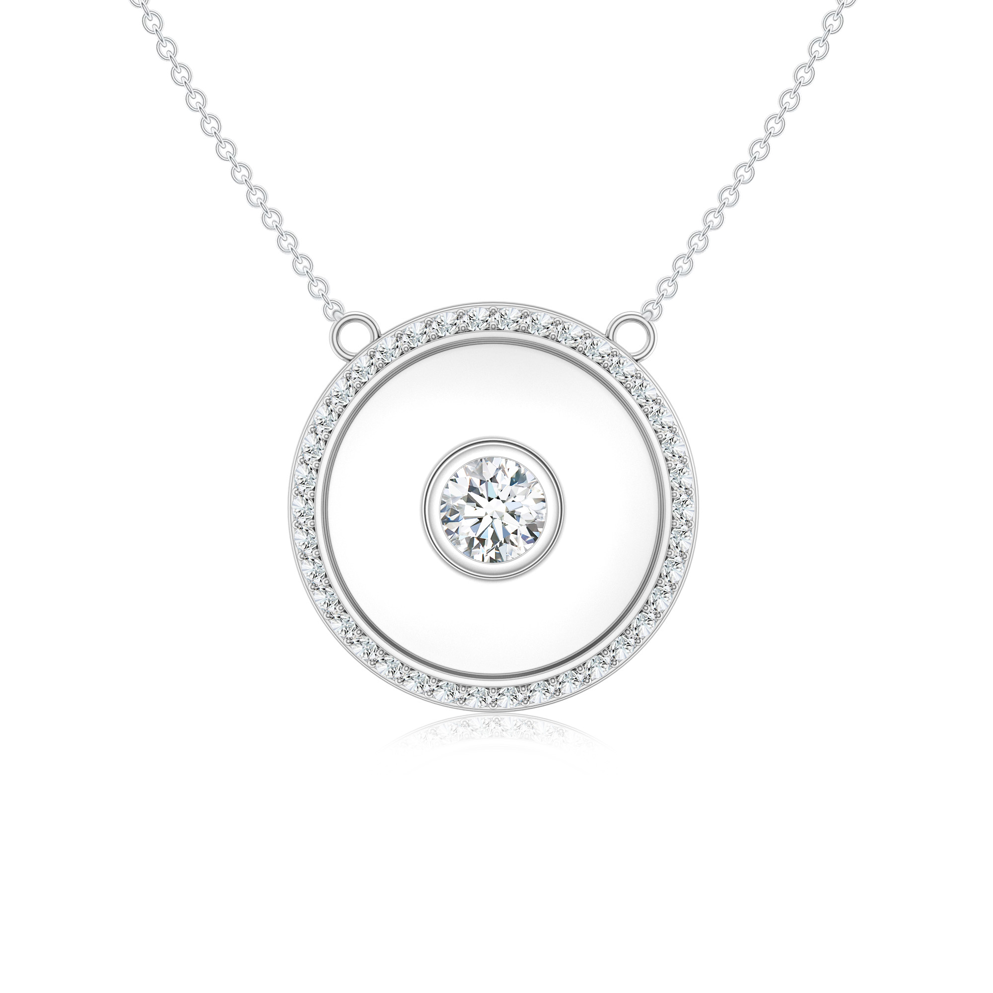 Colier DIAMONDS in aur alb de 18k cu diamante