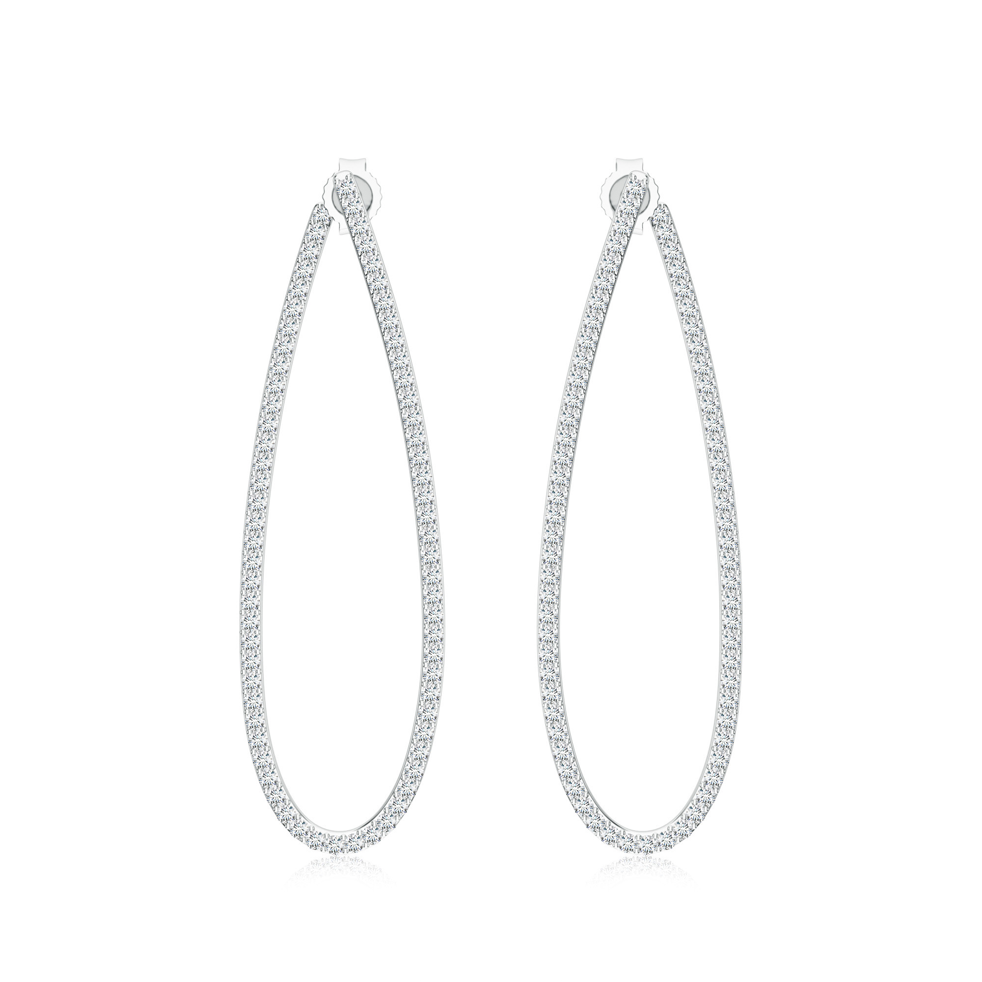Cercei DIAMONDS din aur alb de 18k cu diamante