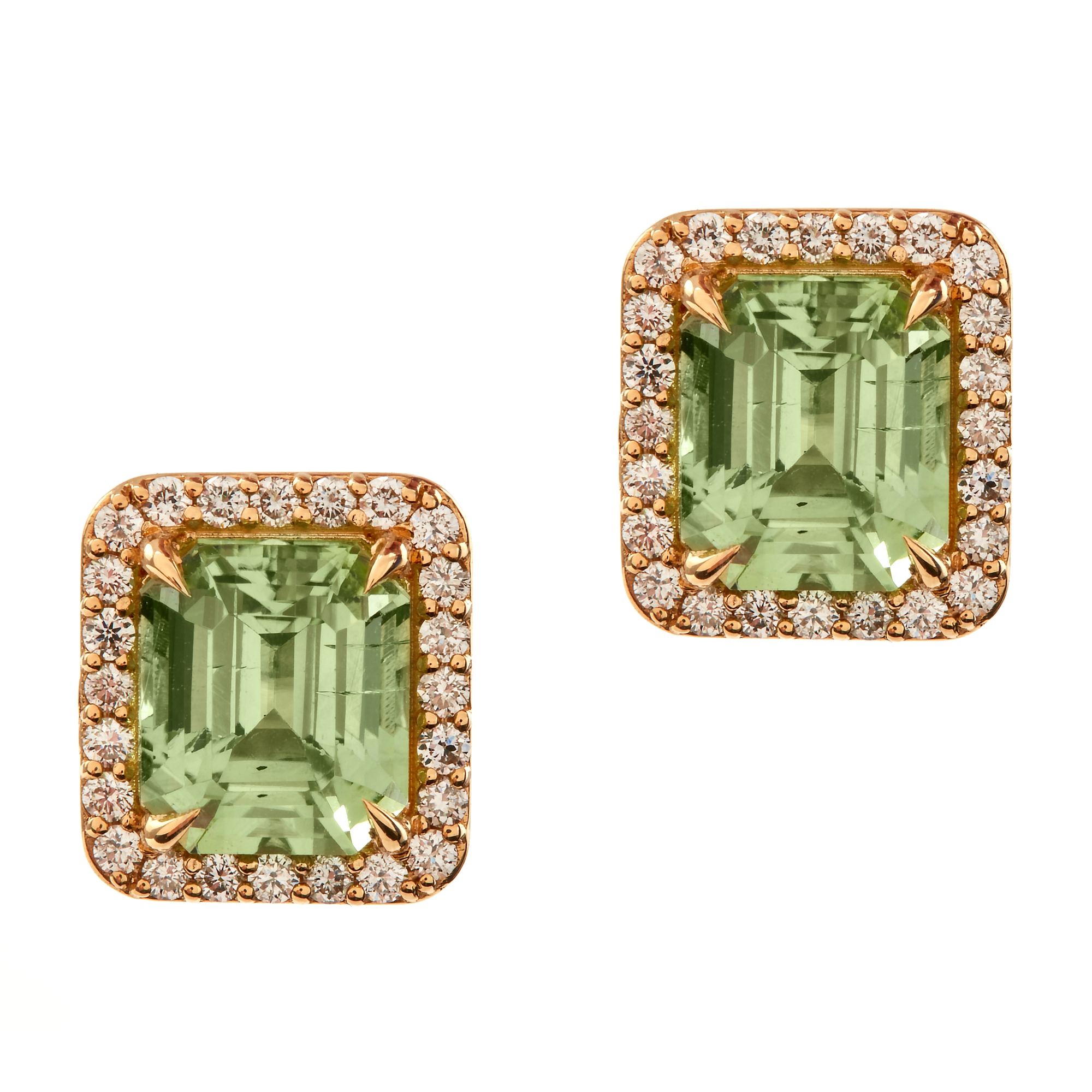 Cercei TIMELESS din aur galben de 18k cu turmalina (3.67 ct.) si diamante (0.37 ct.)