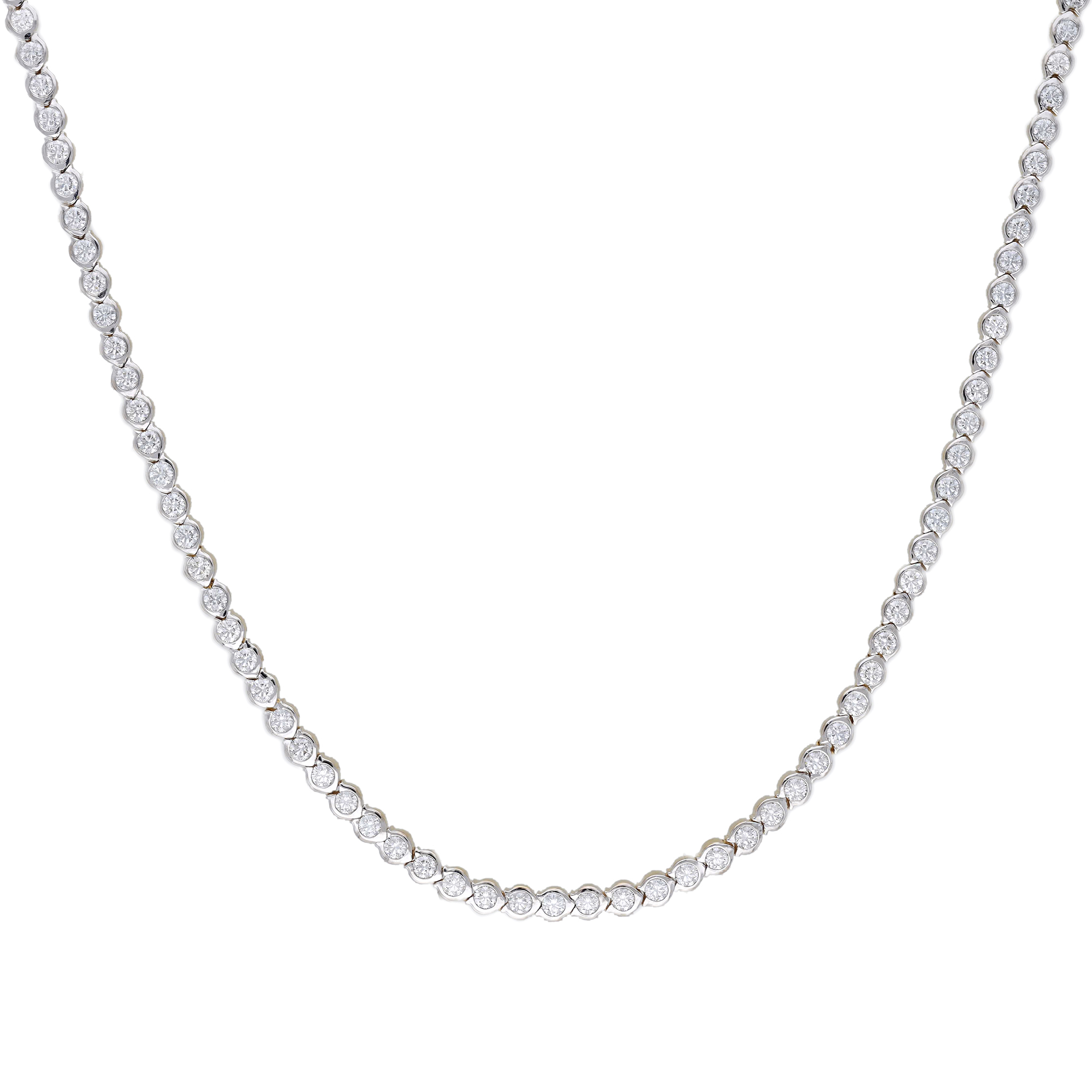 Colier tennis DIAMONDS: aur galben 18k / diamante (8.24 ct.)