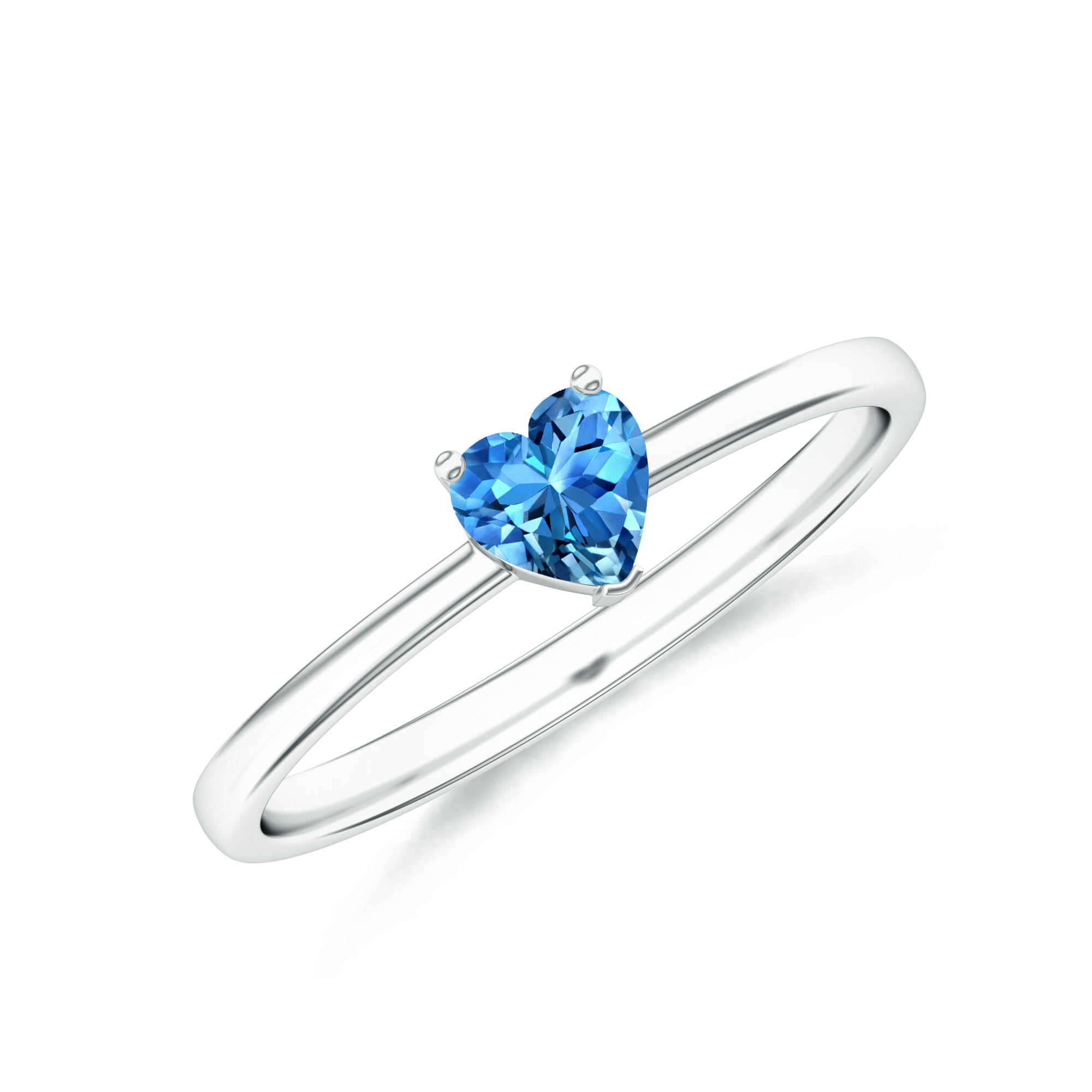 Inel ADORA din aur alb de 18k cu topaz swiss