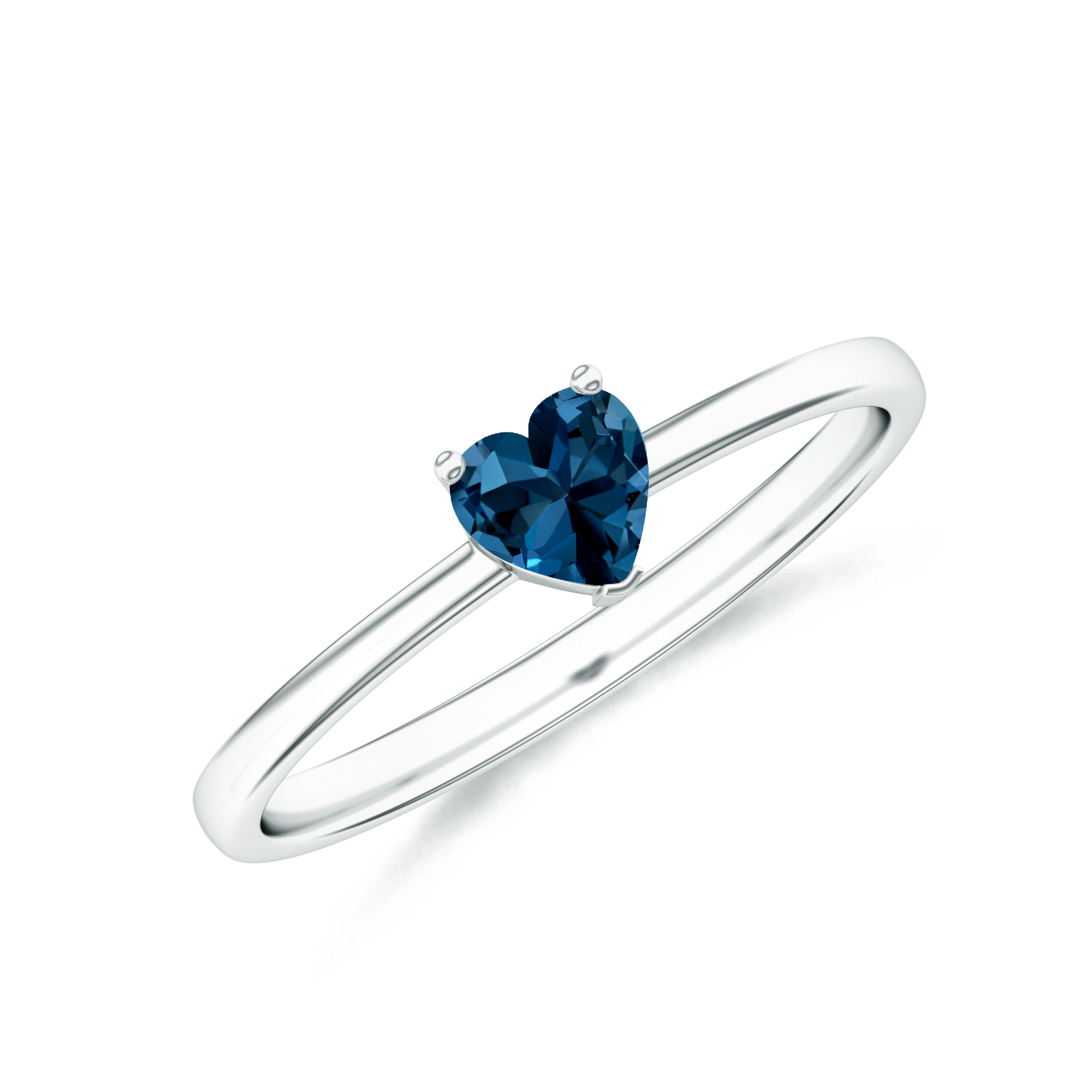 Inel ADORA din aur alb de 18k cu topaz london