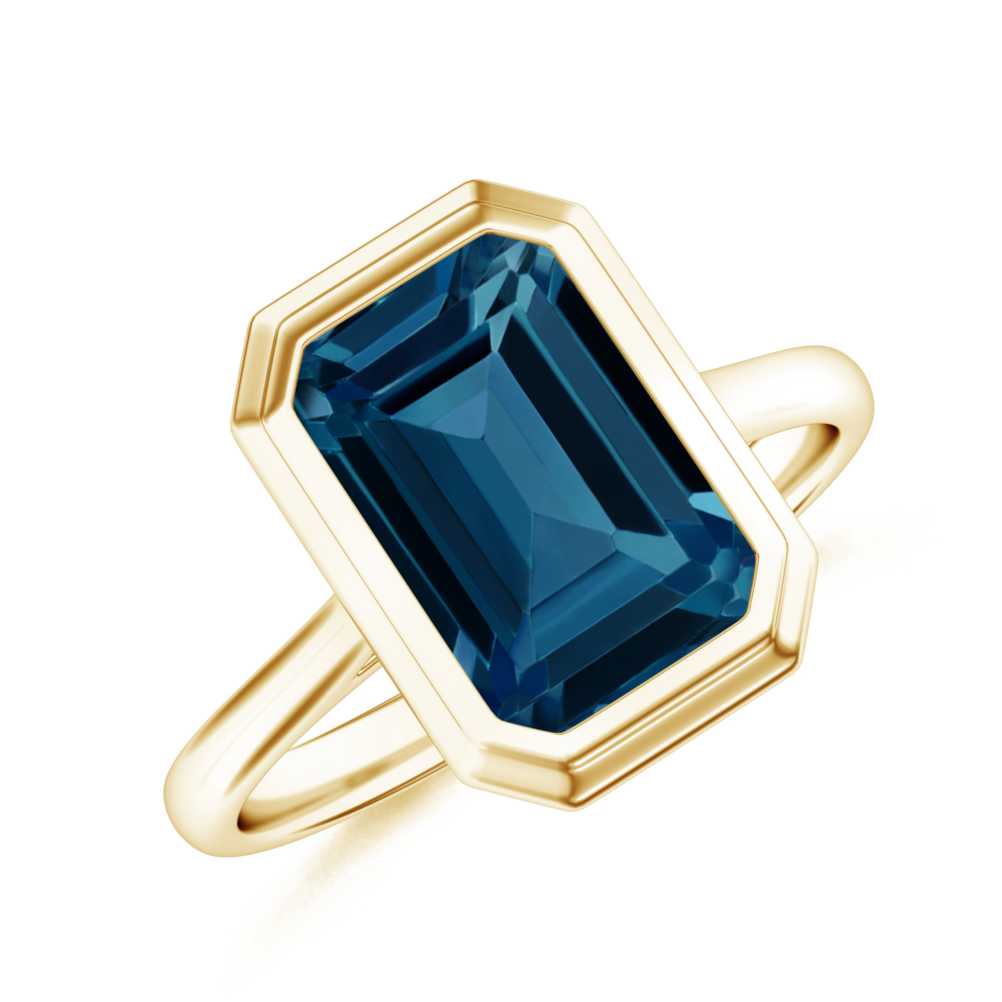 Inel UNA din aur galben de 18k cu topaz london