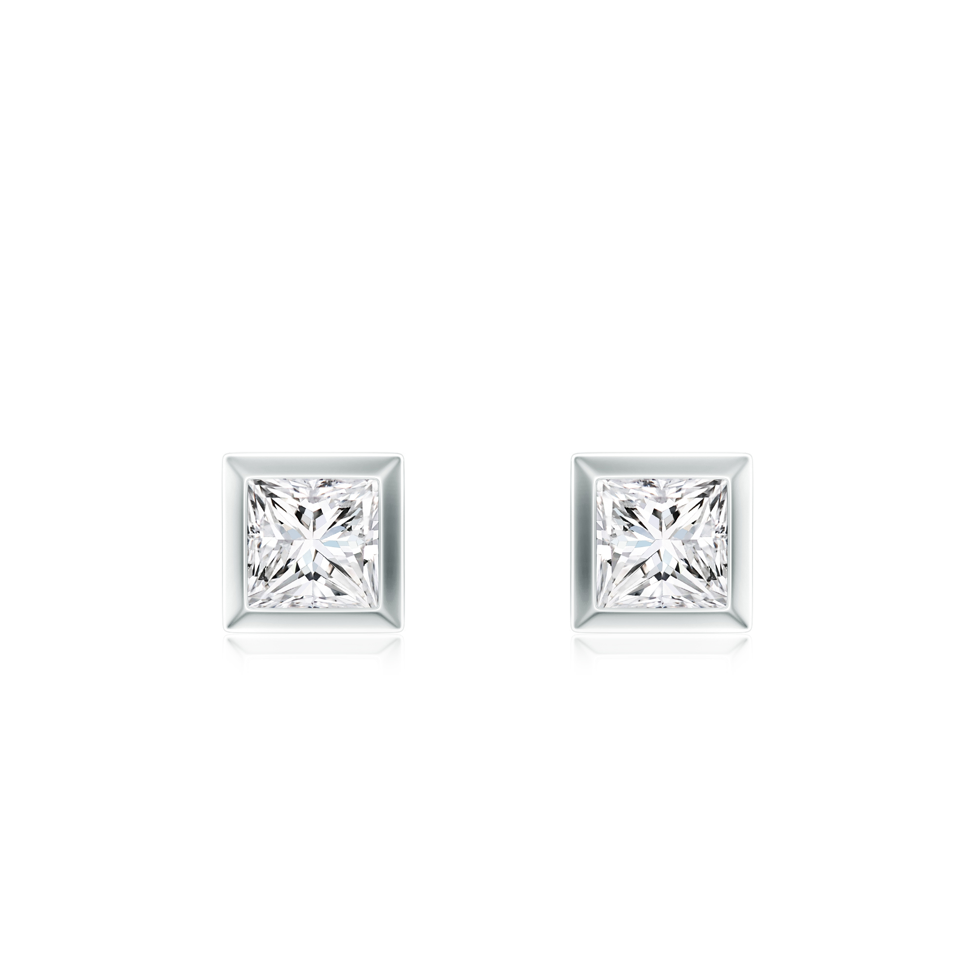 Cercei DIAMONDS tip studs din aur alb de 18k cu diamante (0.6 ct.)