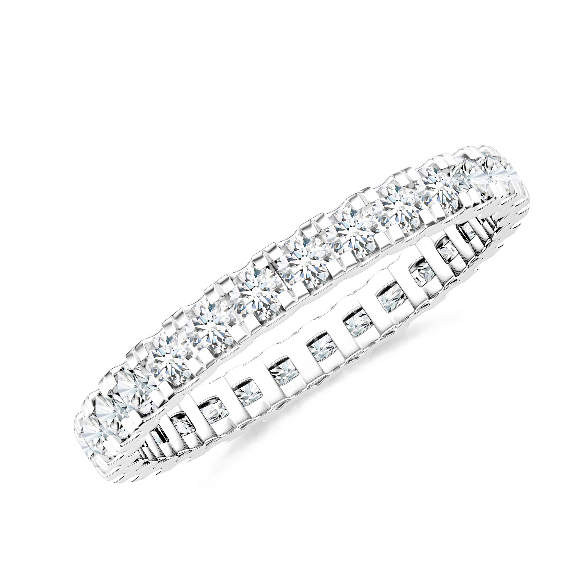 Inel eternity DIAMONDS din aur alb de 18k cu diamante