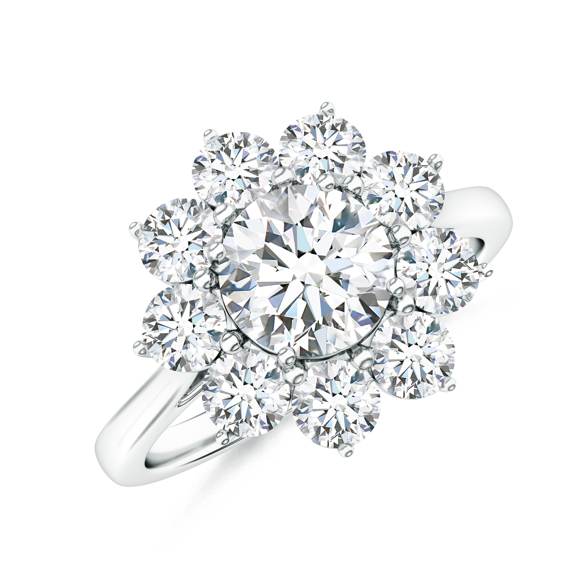 Inel DIAMONDS din aur alb de 18k cu diamante