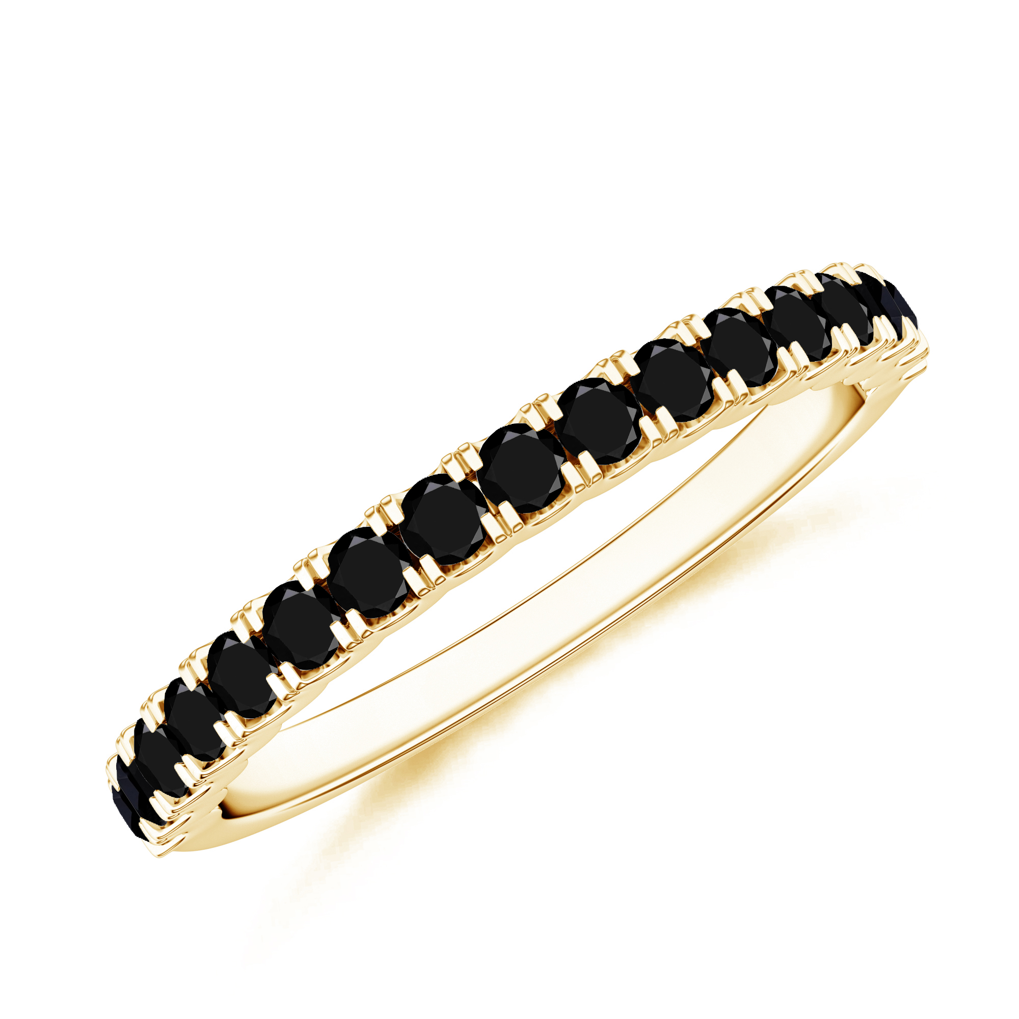 Inel DIAMONDS din aur galben de 18k cu diamante negre
