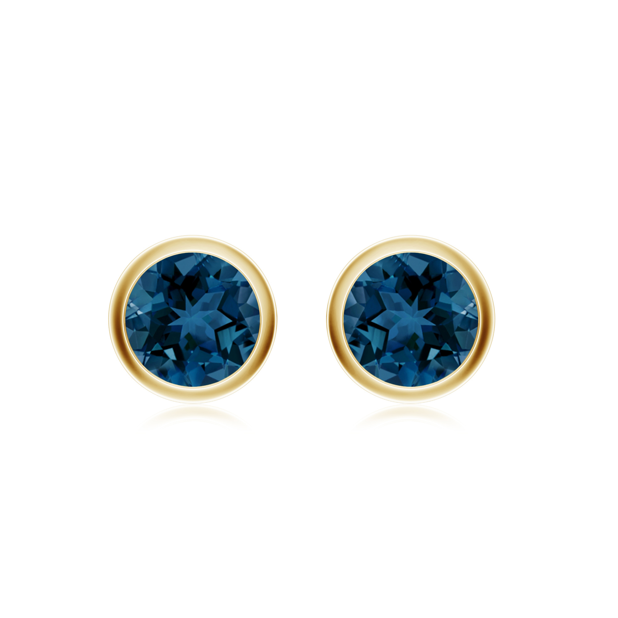 Cercei UNA din aur galben de 18k cu topaz