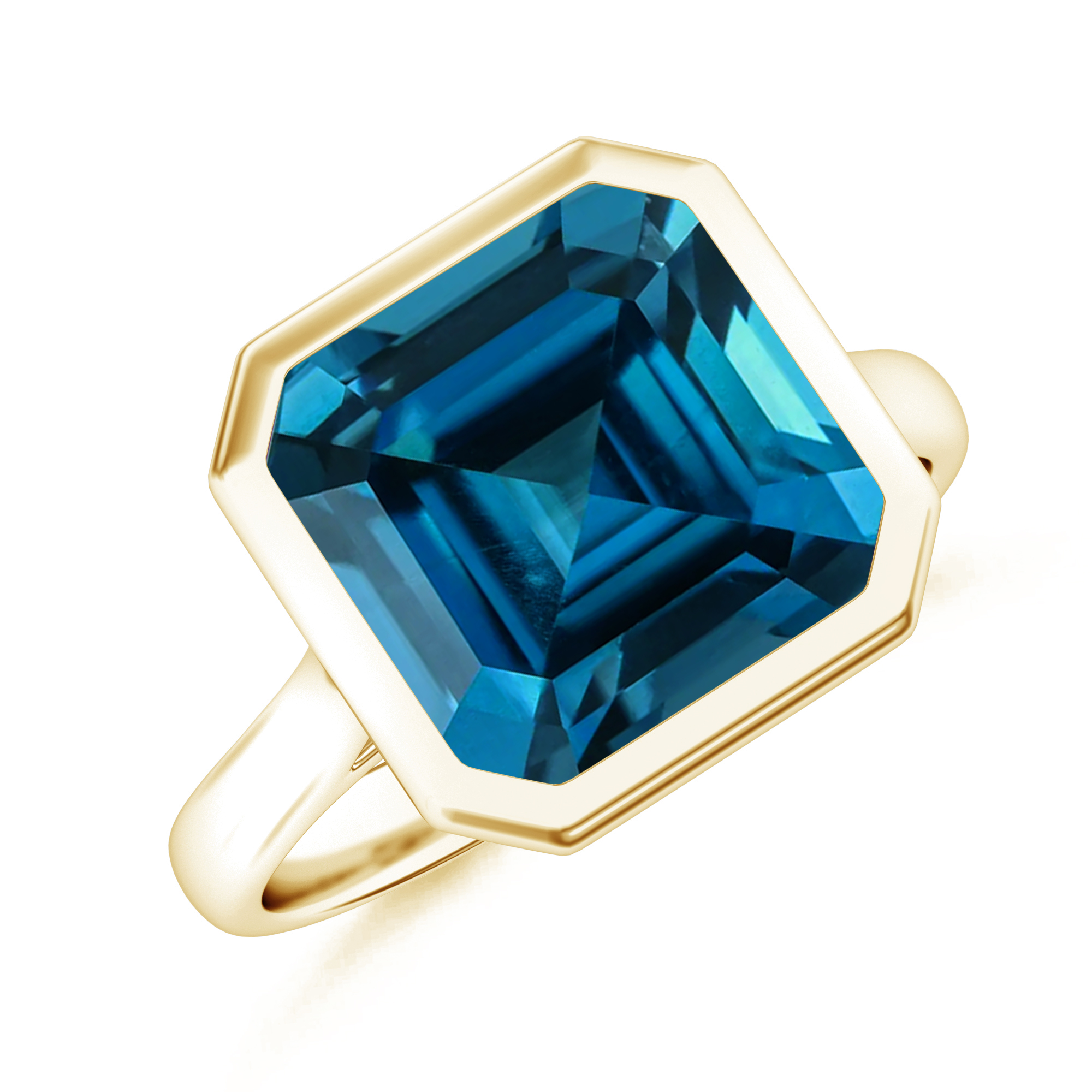 Inel UNA din aur galben de 18k cu topaz london