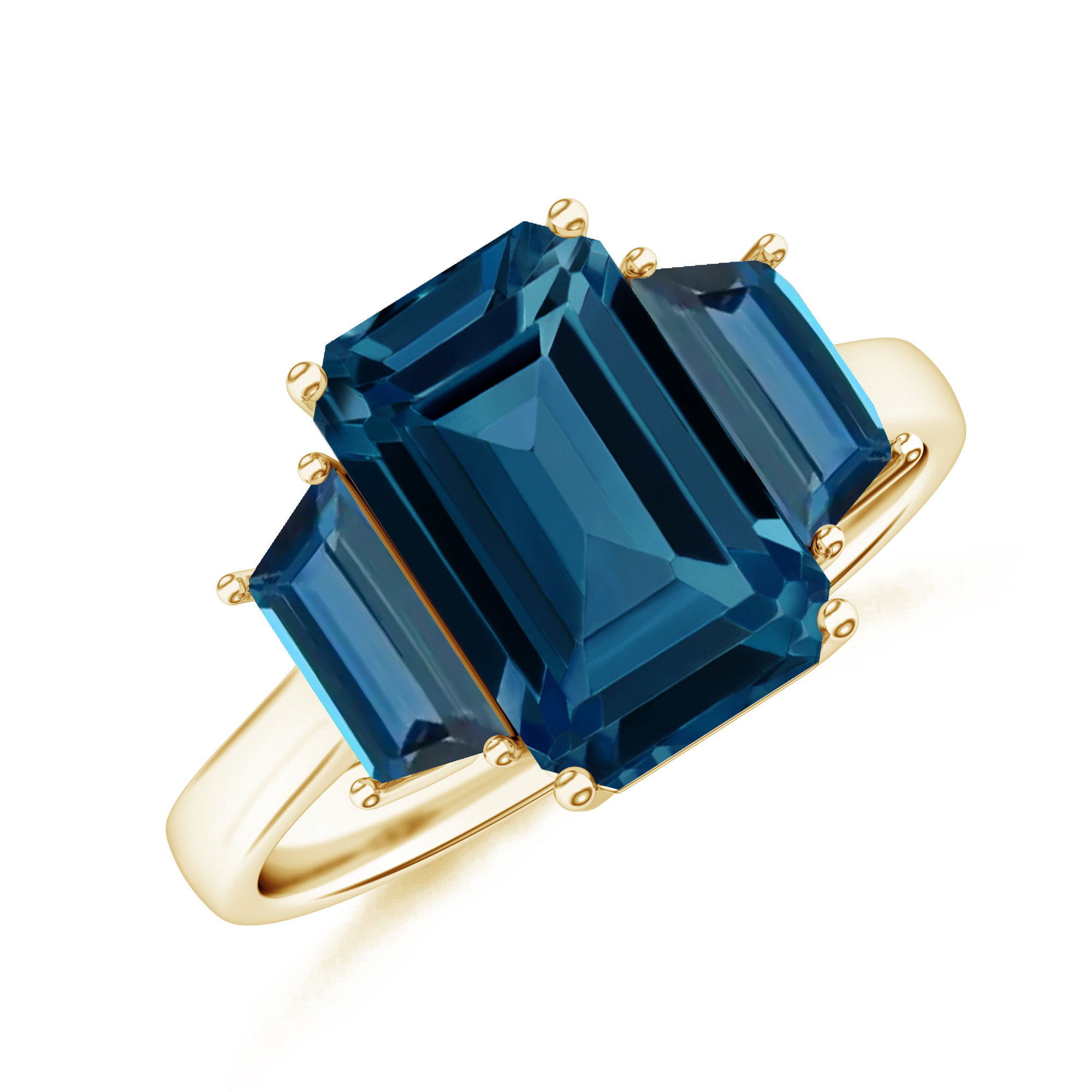 Inel TRIAD din aur galben de 18k cu topaz london