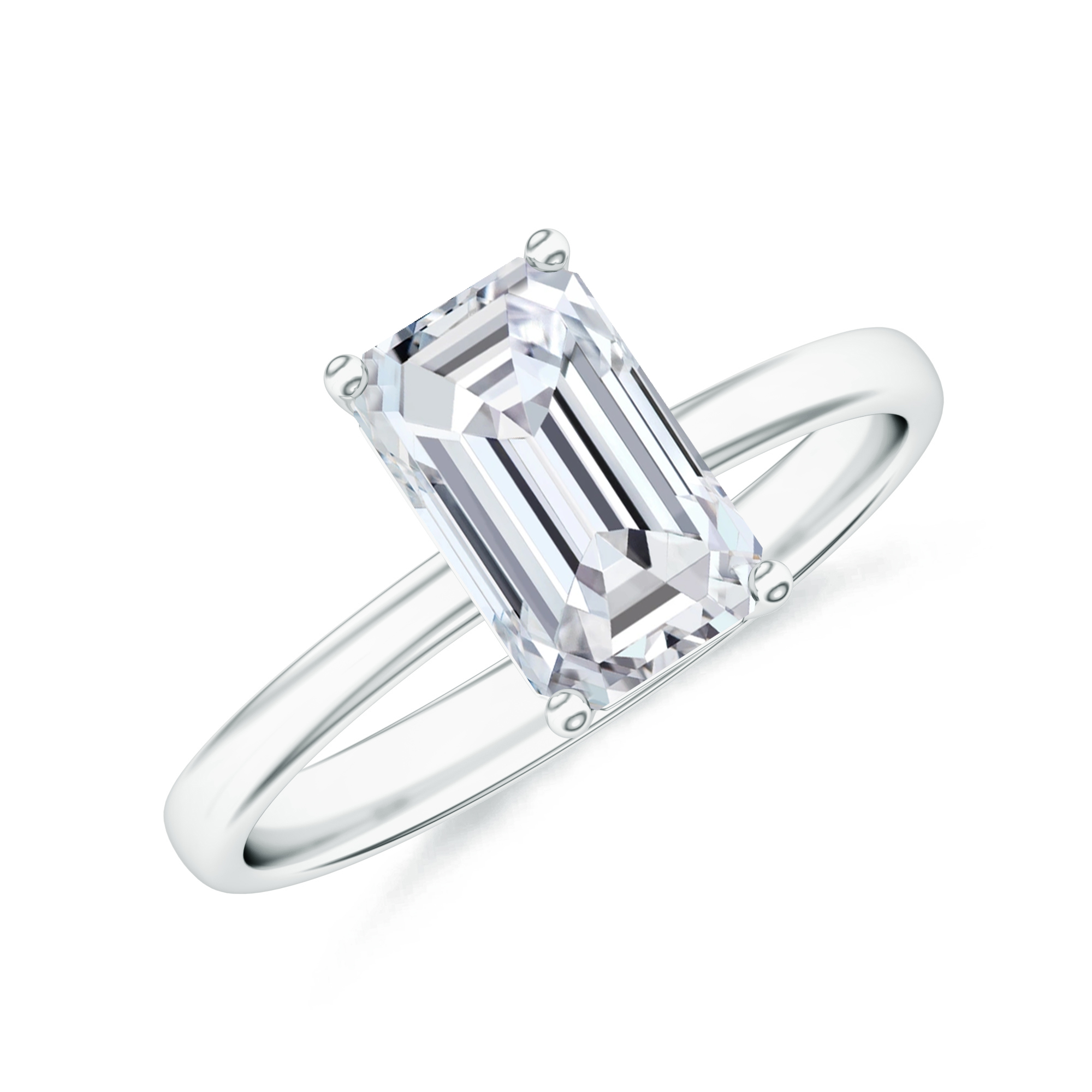 Inel solitaire DIAMONDS din aur alb de 18k cu diamant de 1.51 ct. (GIA)