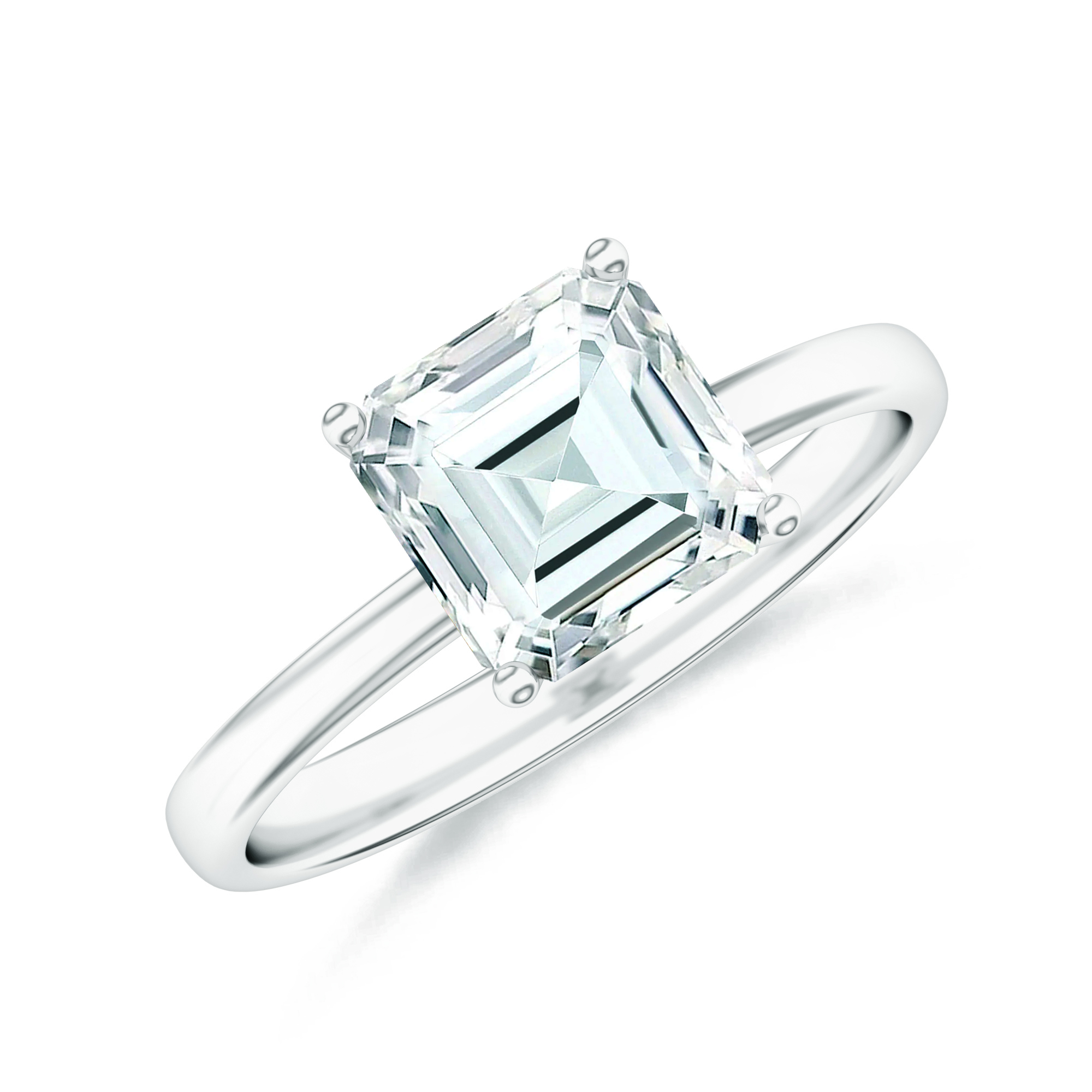 Inel solitaire DIAMONDS din aur alb de 18k cu diamant de 1.6 ct. (GIA)