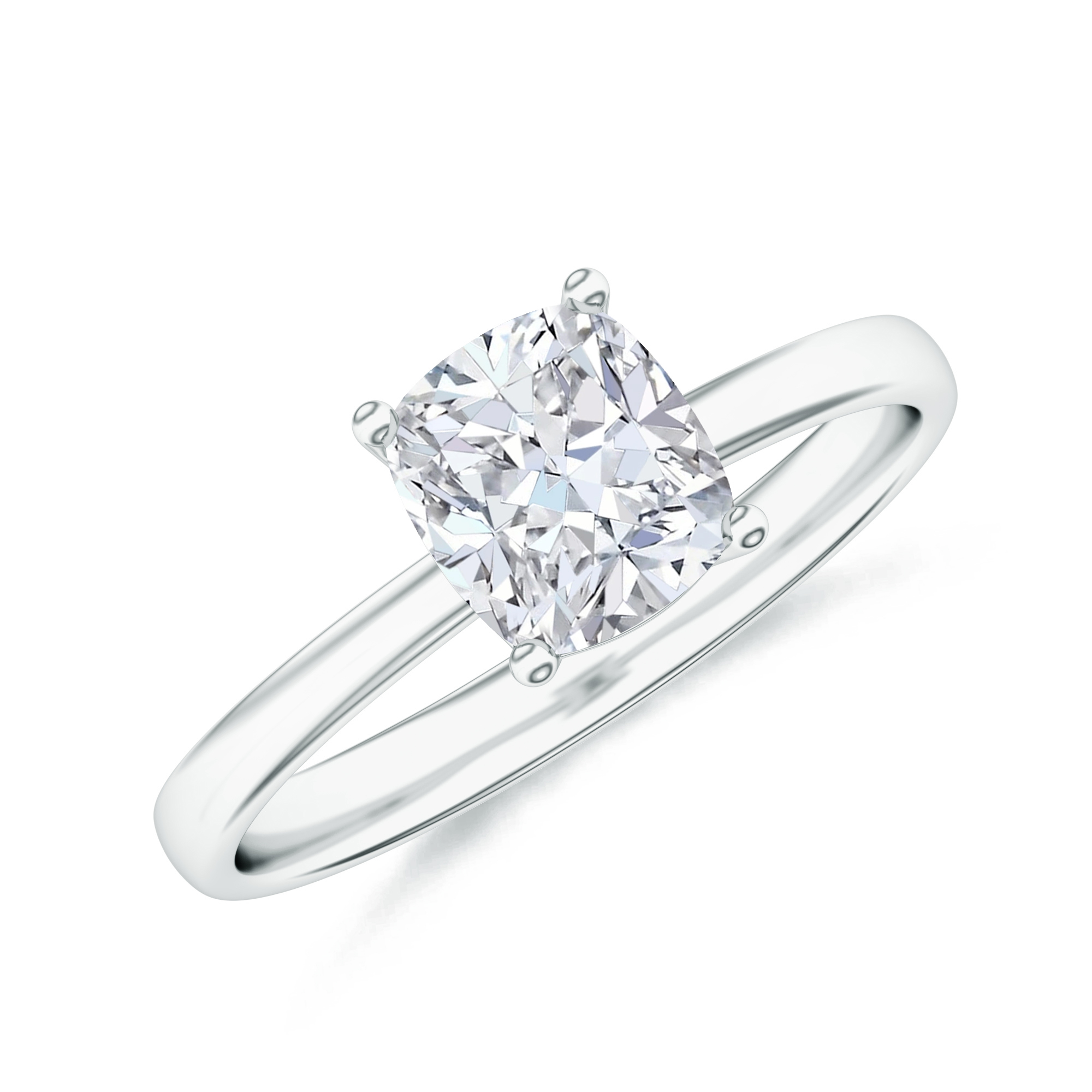 Inel solitaire DIAMONDS din aur alb de 18k cu diamant de 0.92 ct. (GIA)