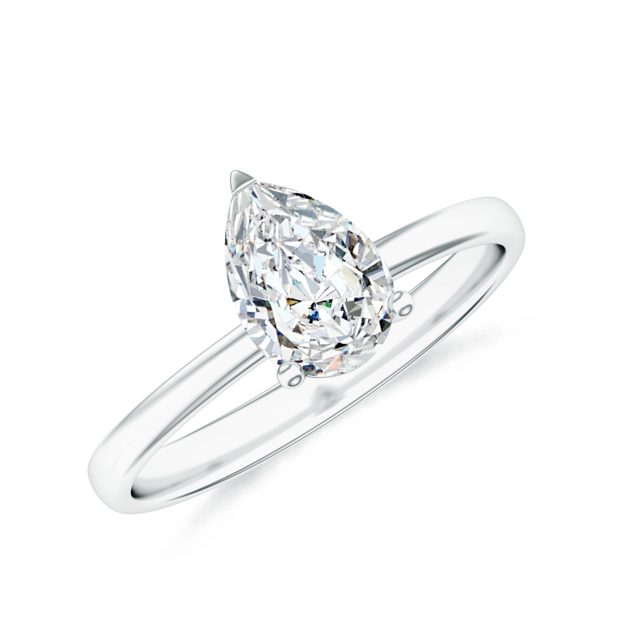 Inel solitaire DIAMONDS din aur alb de 18k cu diamant de 1.01 ct. (HRD)