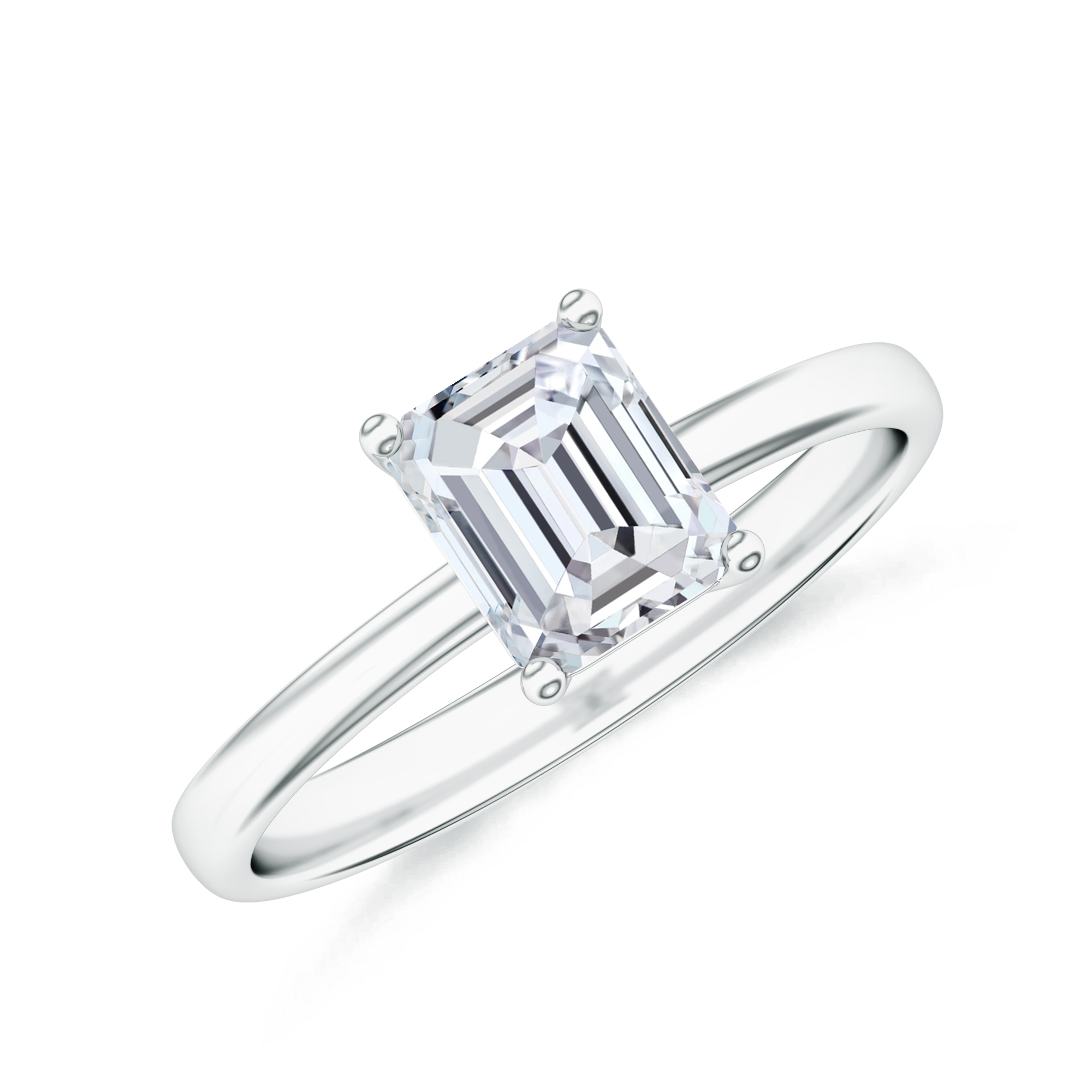 Inel solitaire DIAMONDS din aur alb de 18k cu diamant de 0.7 ct. (GIA)