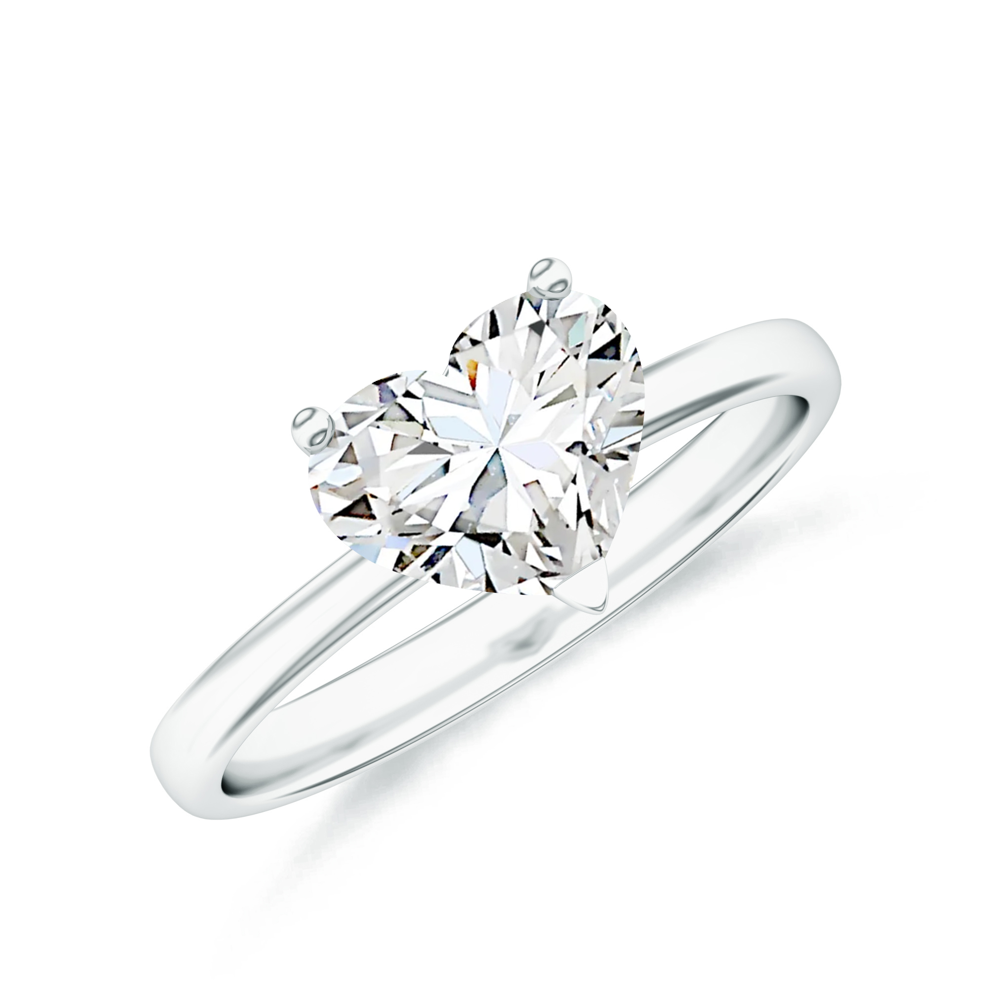 Inel solitaire DIAMONDS din aur alb de 18k cu diamant de 1.52 ct. (HRD)