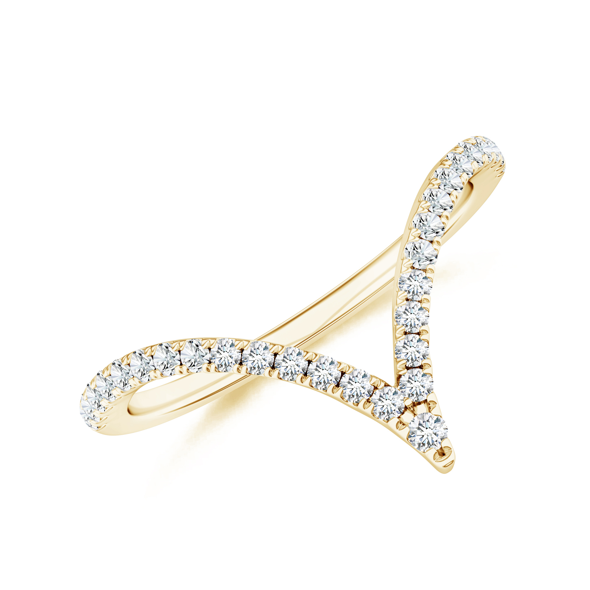Inel DIAMONDS din aur galben de 18k cu diamante
