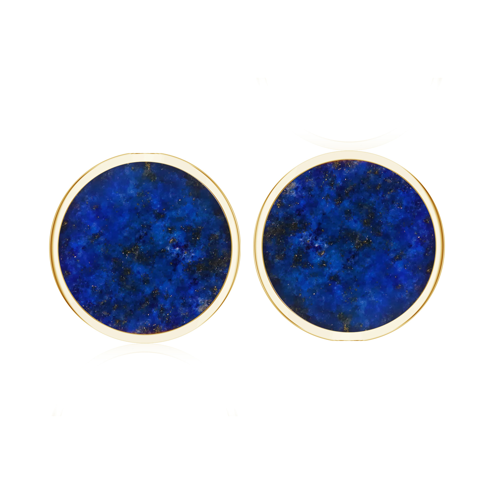 Cercei aur galben 18k cu lapis lazuli E-ABS-LFD10