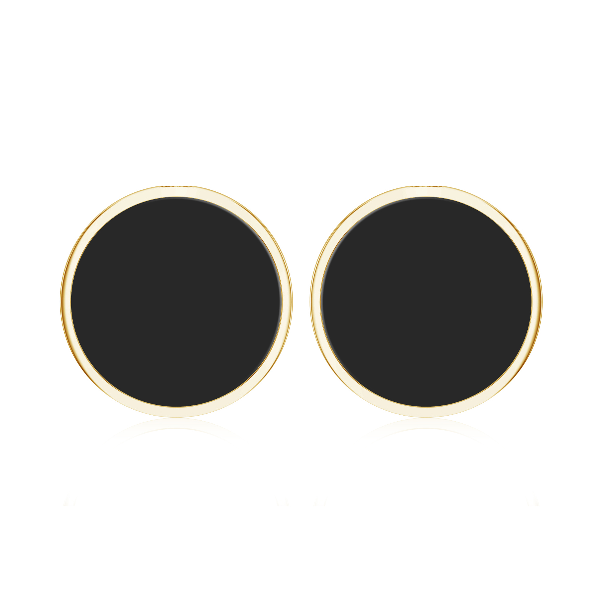 Cercei aur galben 18k cu onix E-ABS-OFD10