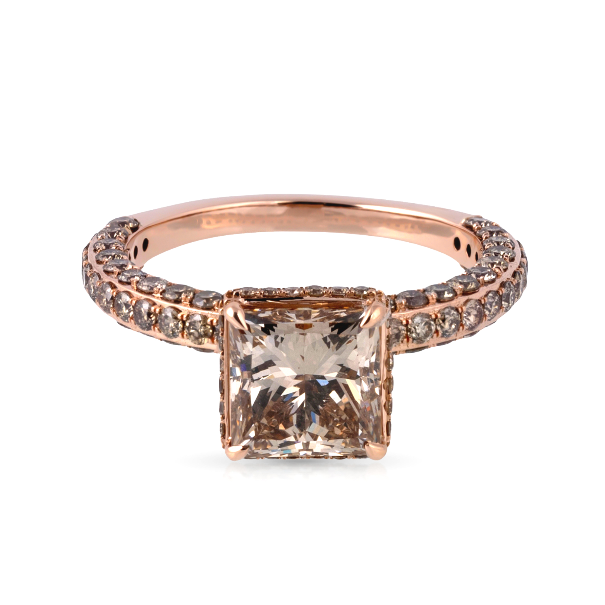 Inel din aur roz 18k cu diamante (3.34 ct.)