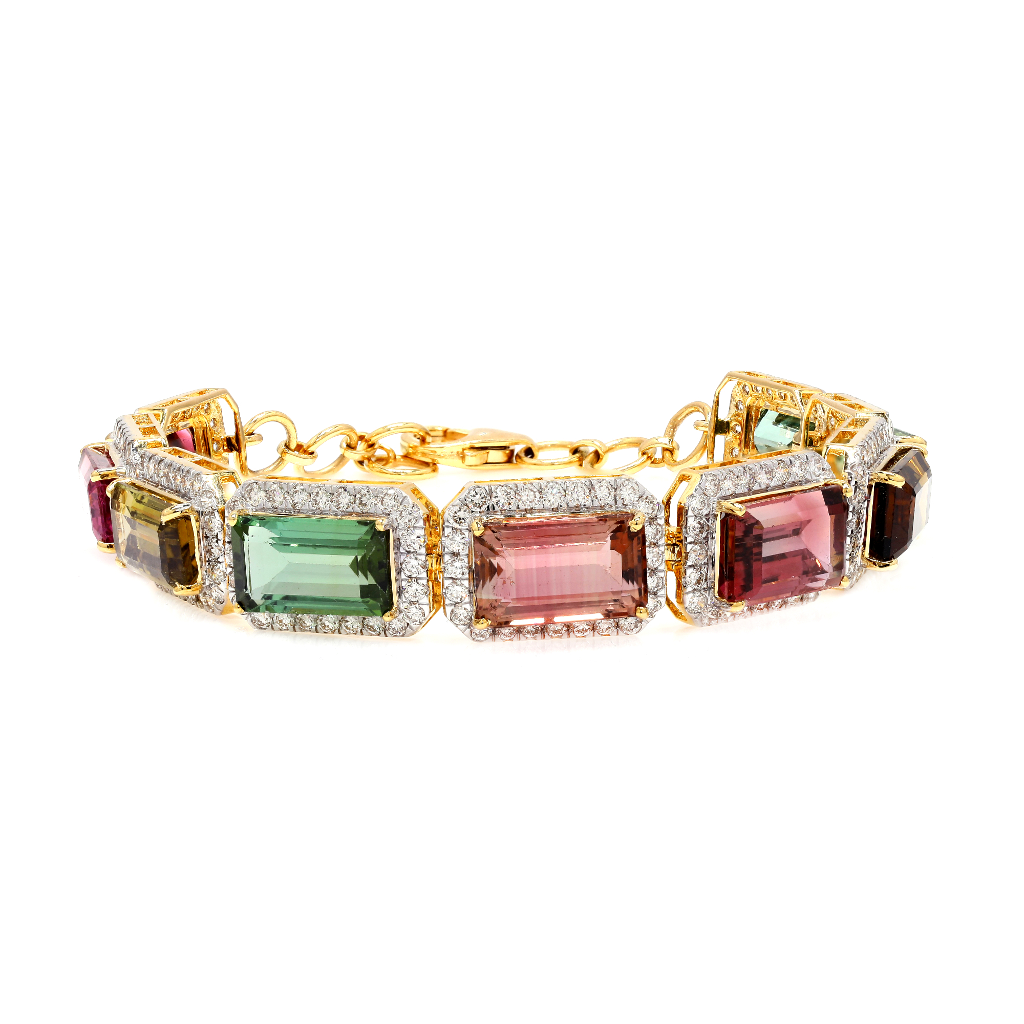 Bratara GALA: aur galben 18k / turmalina / diamante
