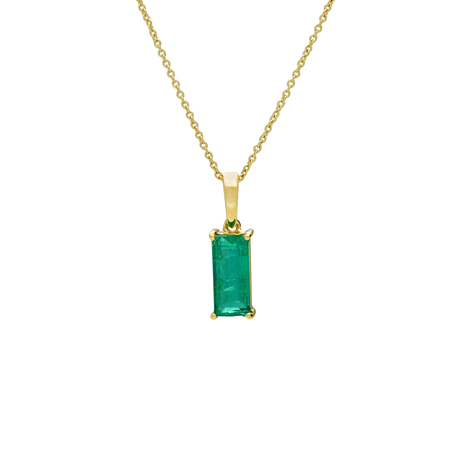 Pandantiv GEMMA: aur galben 18k / smarald (1.09 ct.)