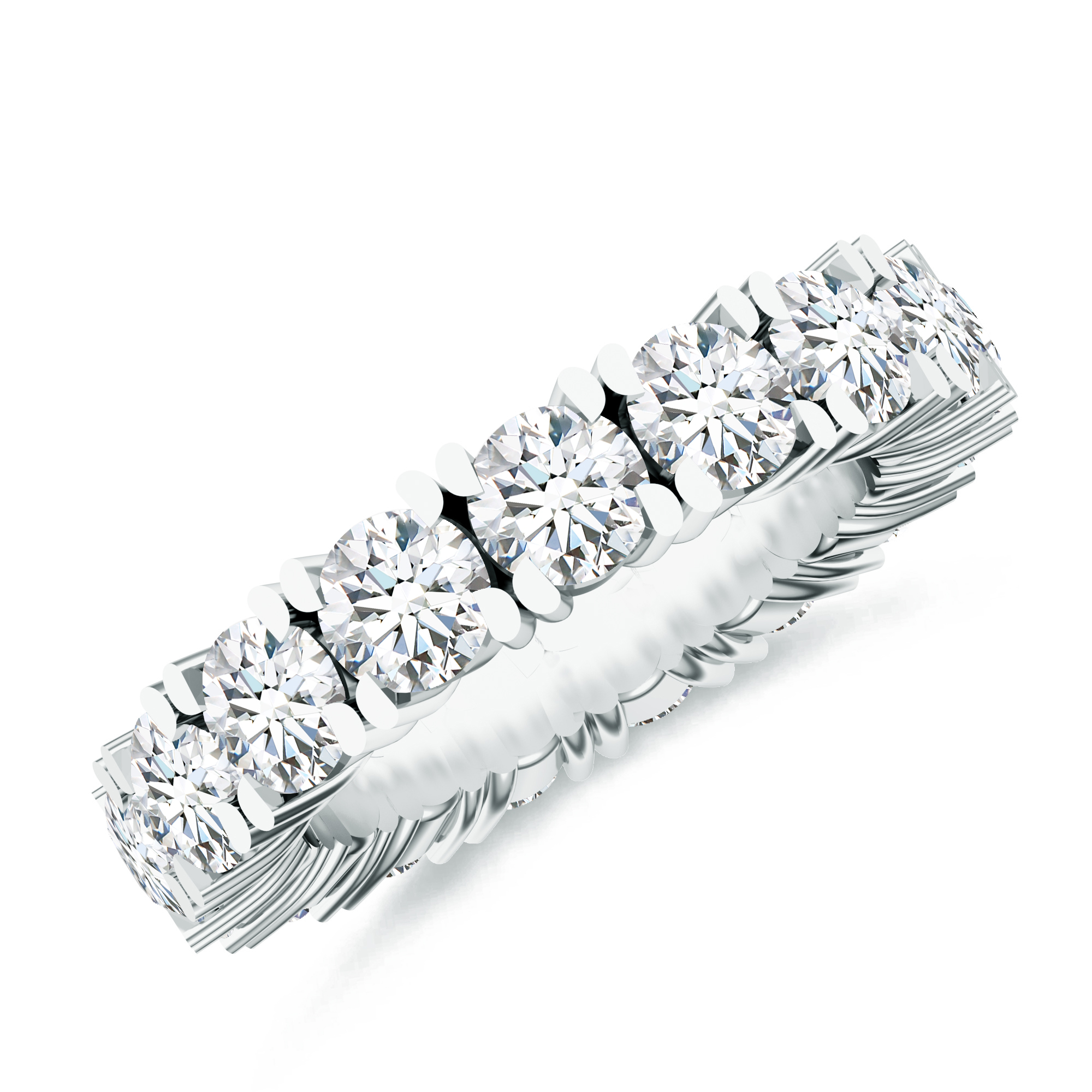 Inel eternity DIAMONDS din aur alb de 18k cu diamante (4.25 ct.)