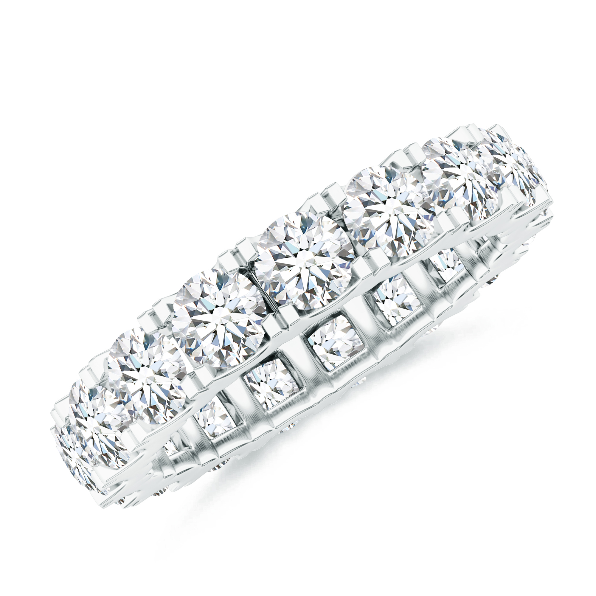 Inel eternity DIAMONDS din aur alb de 18k cu diamante