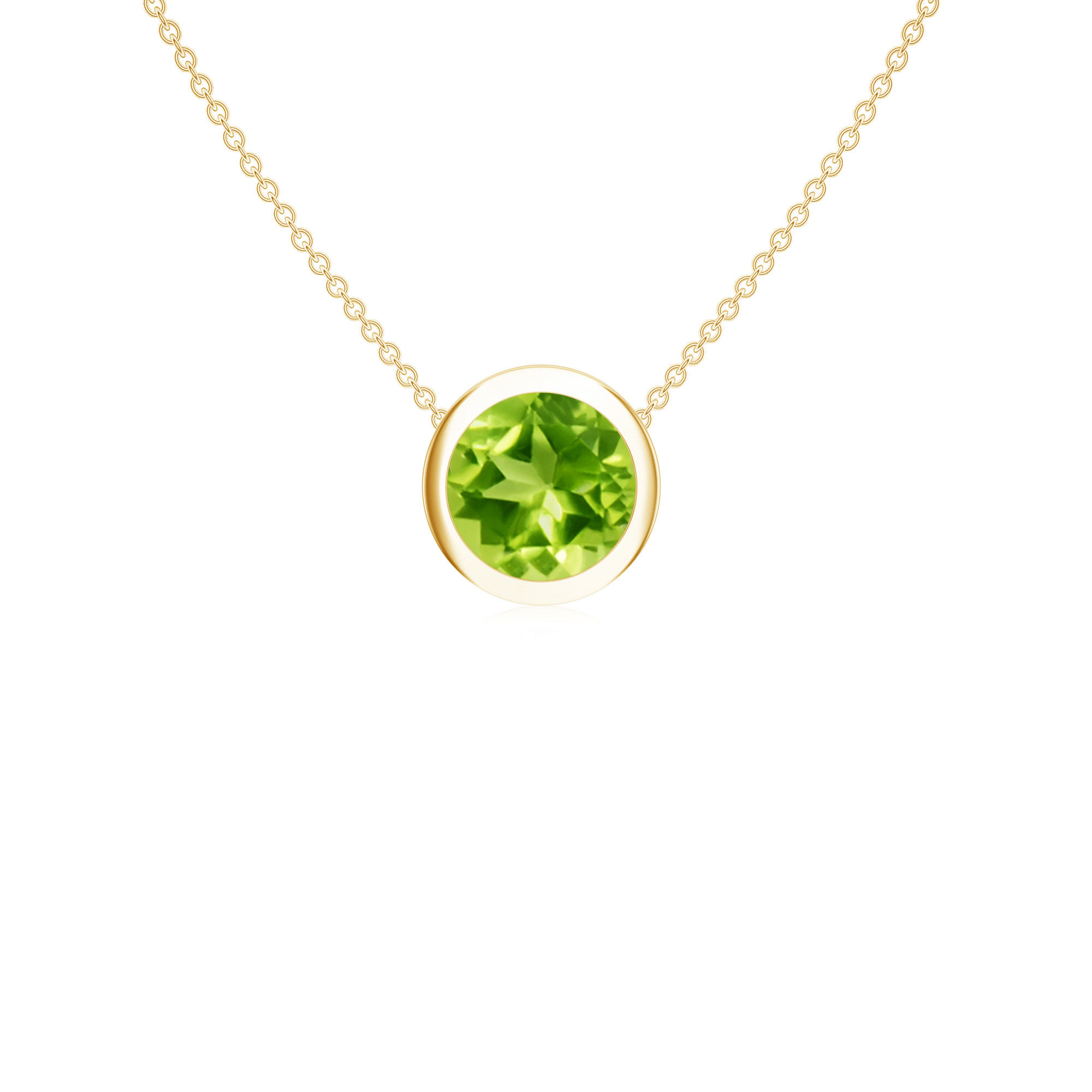Colier UNA din aur galben de 18k cu peridot