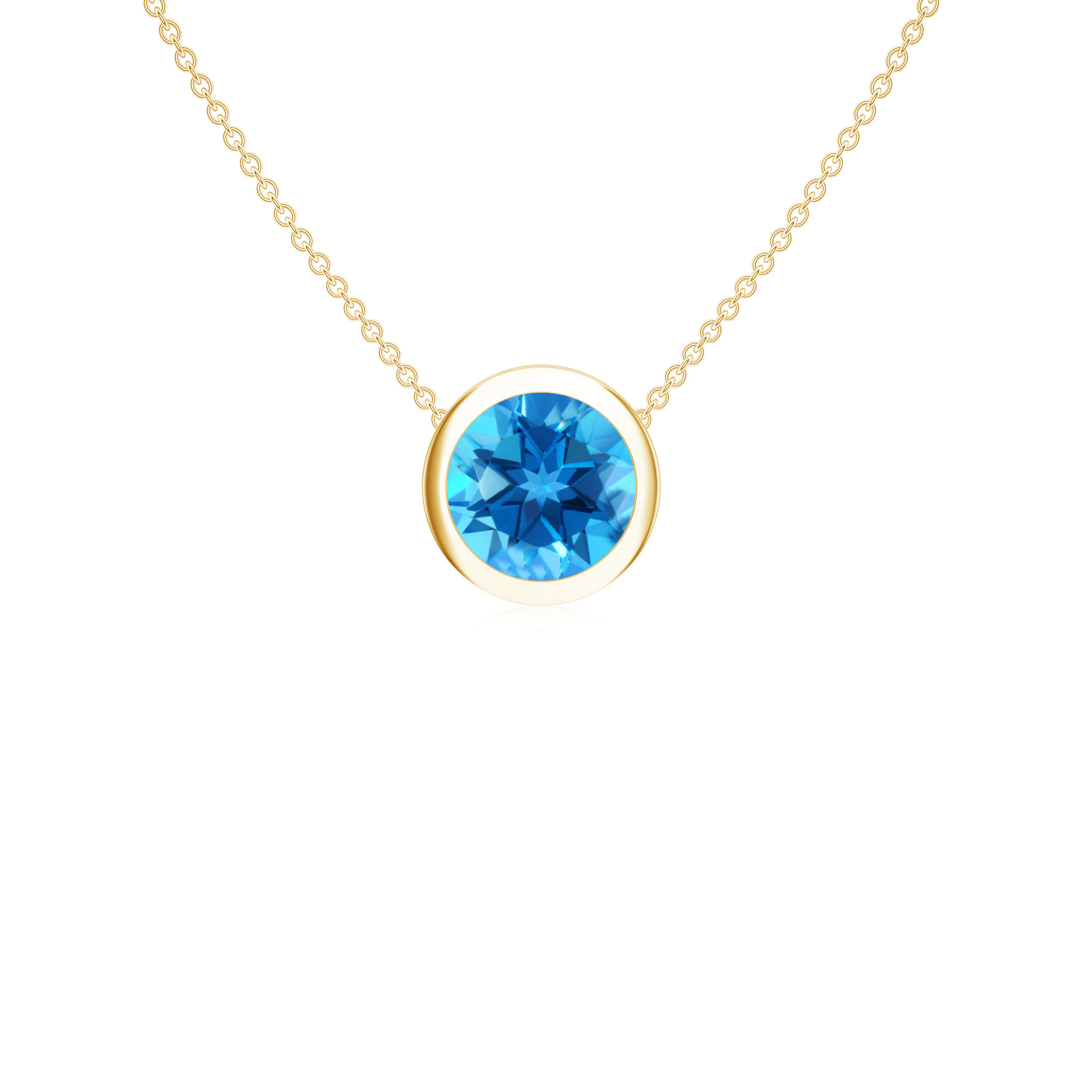 Colier UNA din aur galben de 18k cu topaz swiss