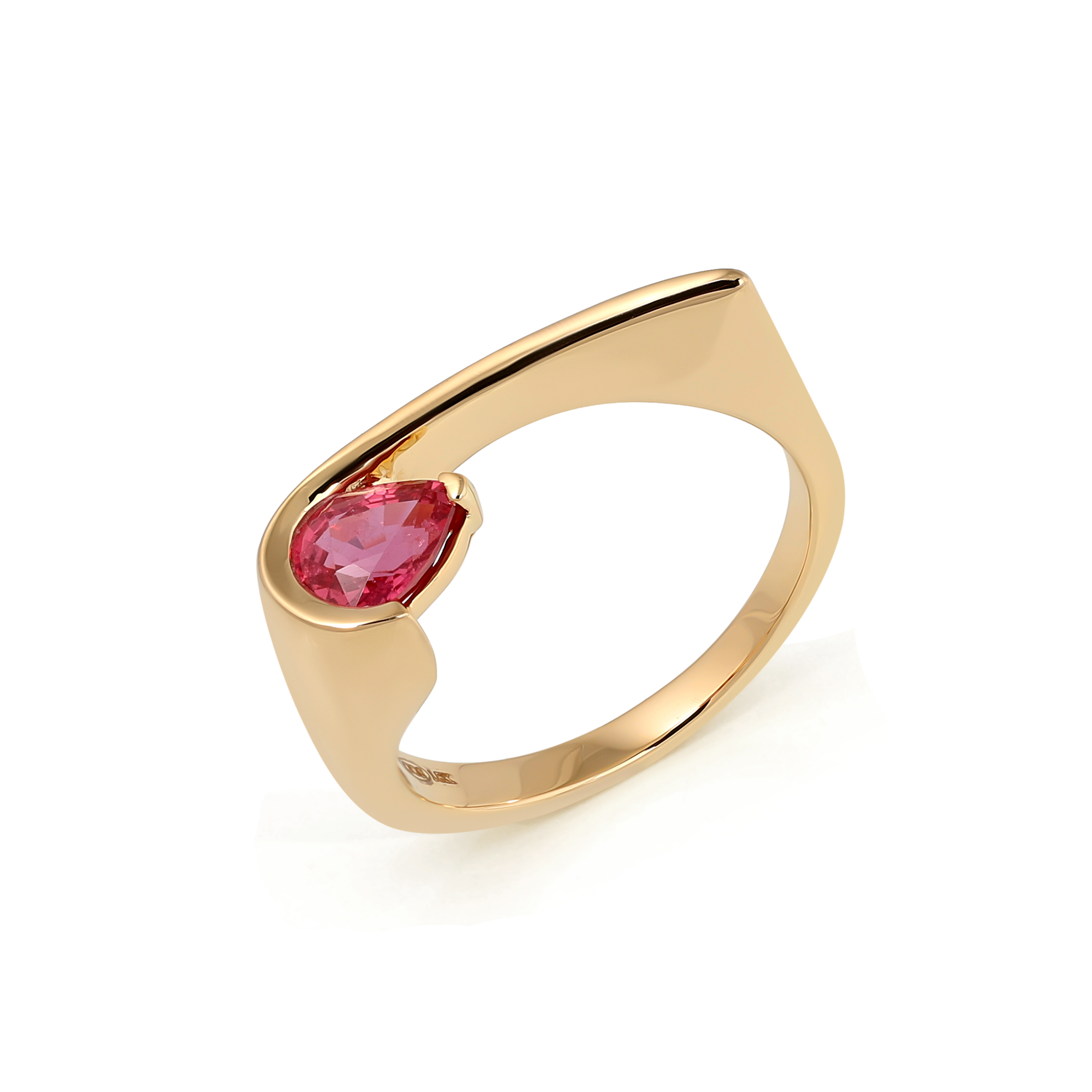 Inel GEMMA din aur galben 18k cu rubin