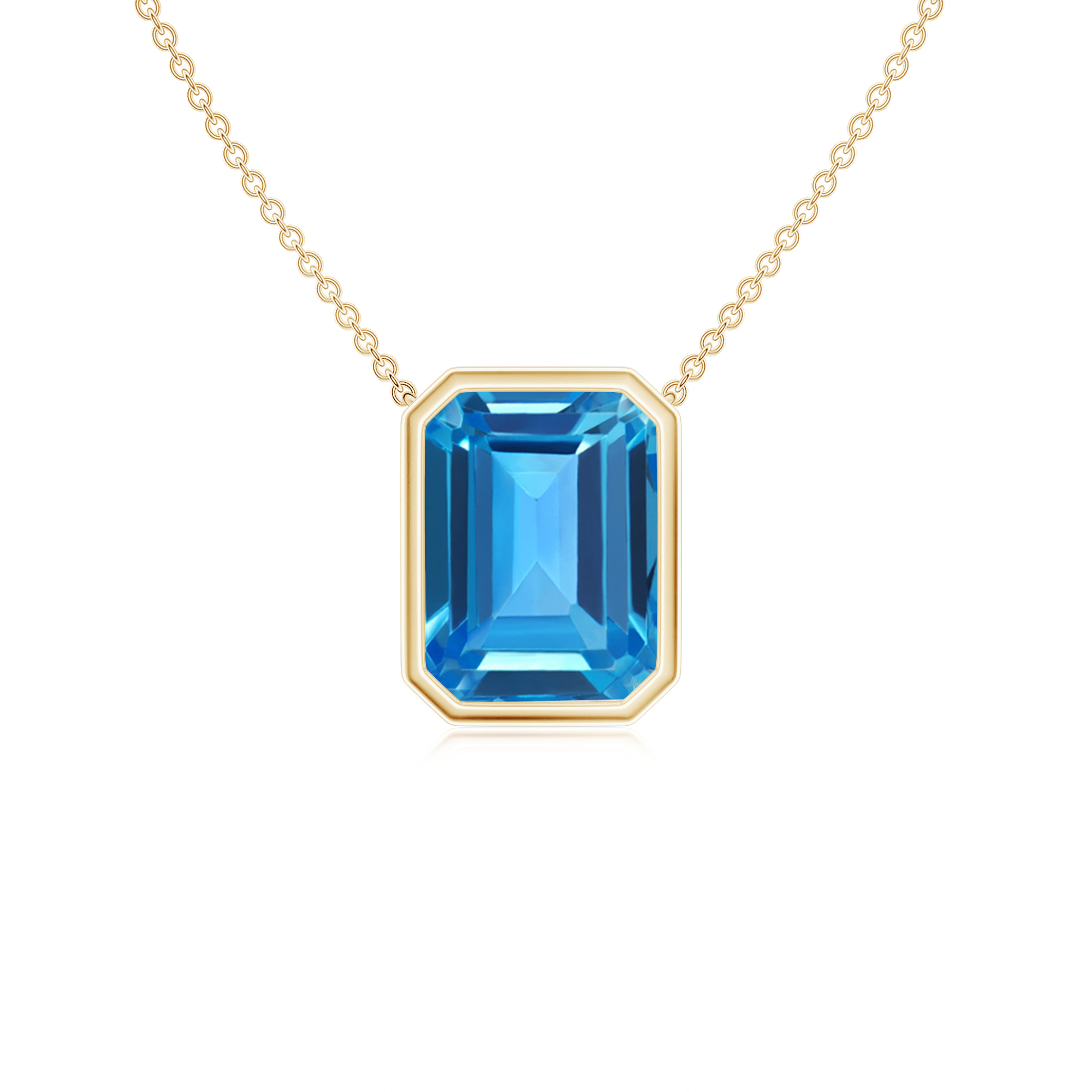 Pandantiv UNA din aur galben de 18k cu topaz swiss