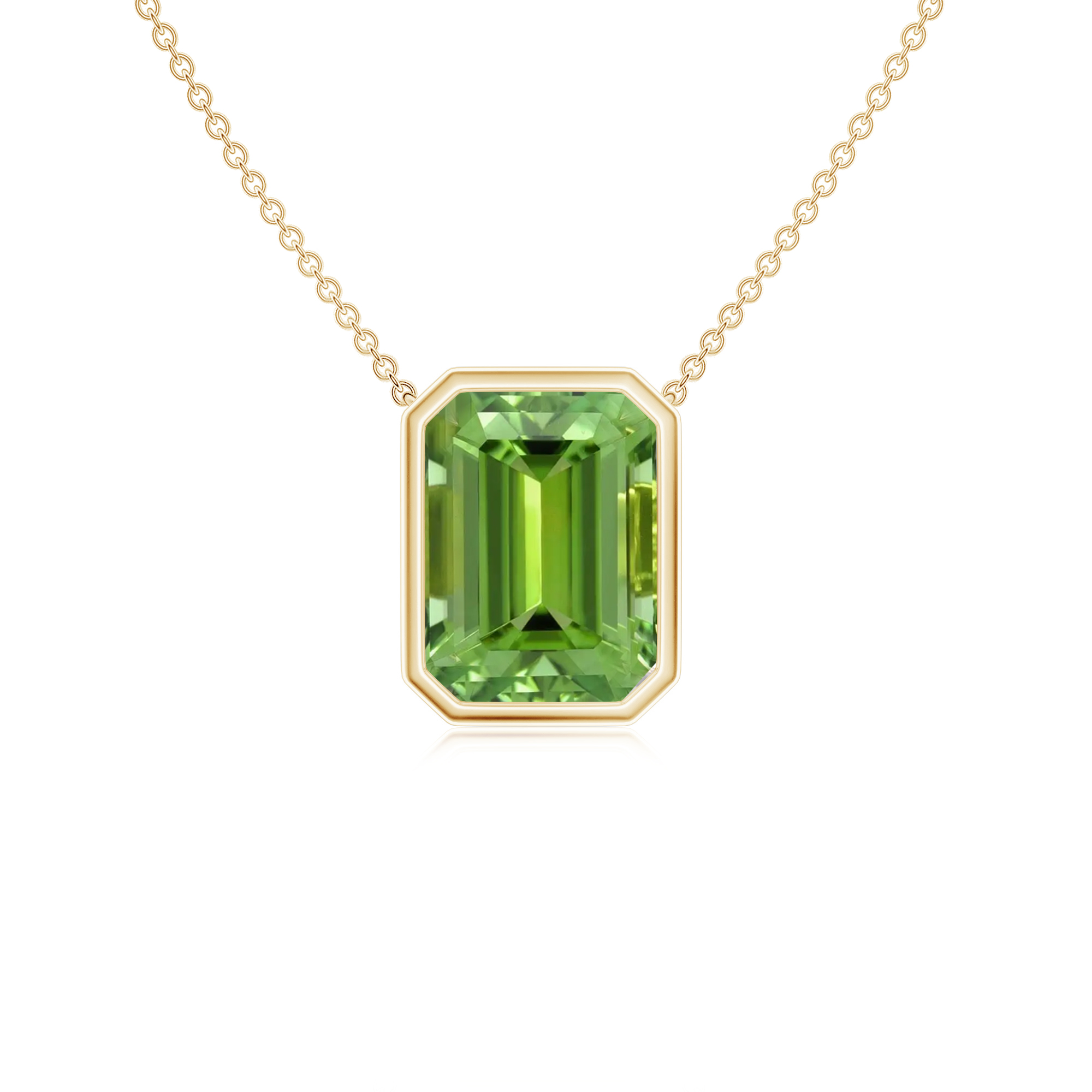 Pandantiv UNA din aur galben de 18k cu peridot