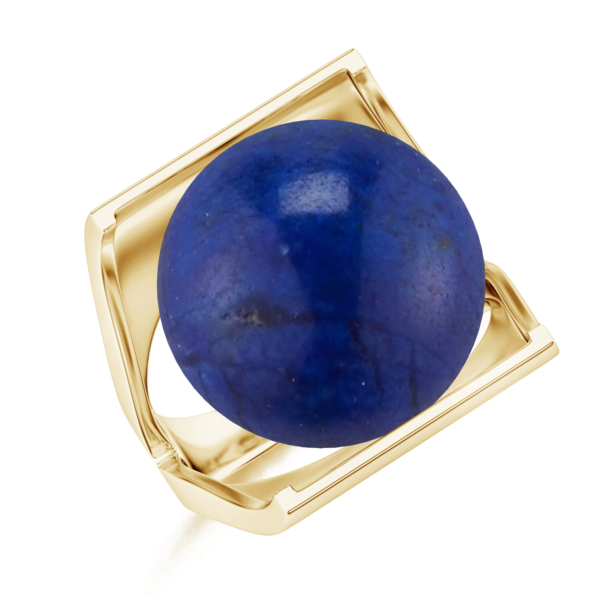 Inel GEMMA: aur galben 18k / lapis lazuli