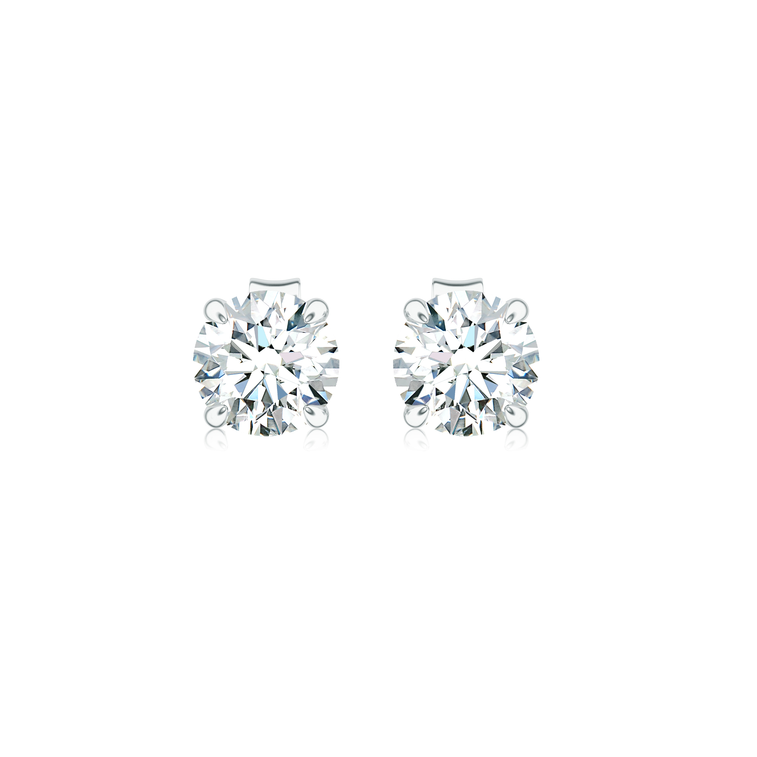 Cercei tip studs DIAMONDS din aur alb de 18k cu diamante (2.00 ct.)
