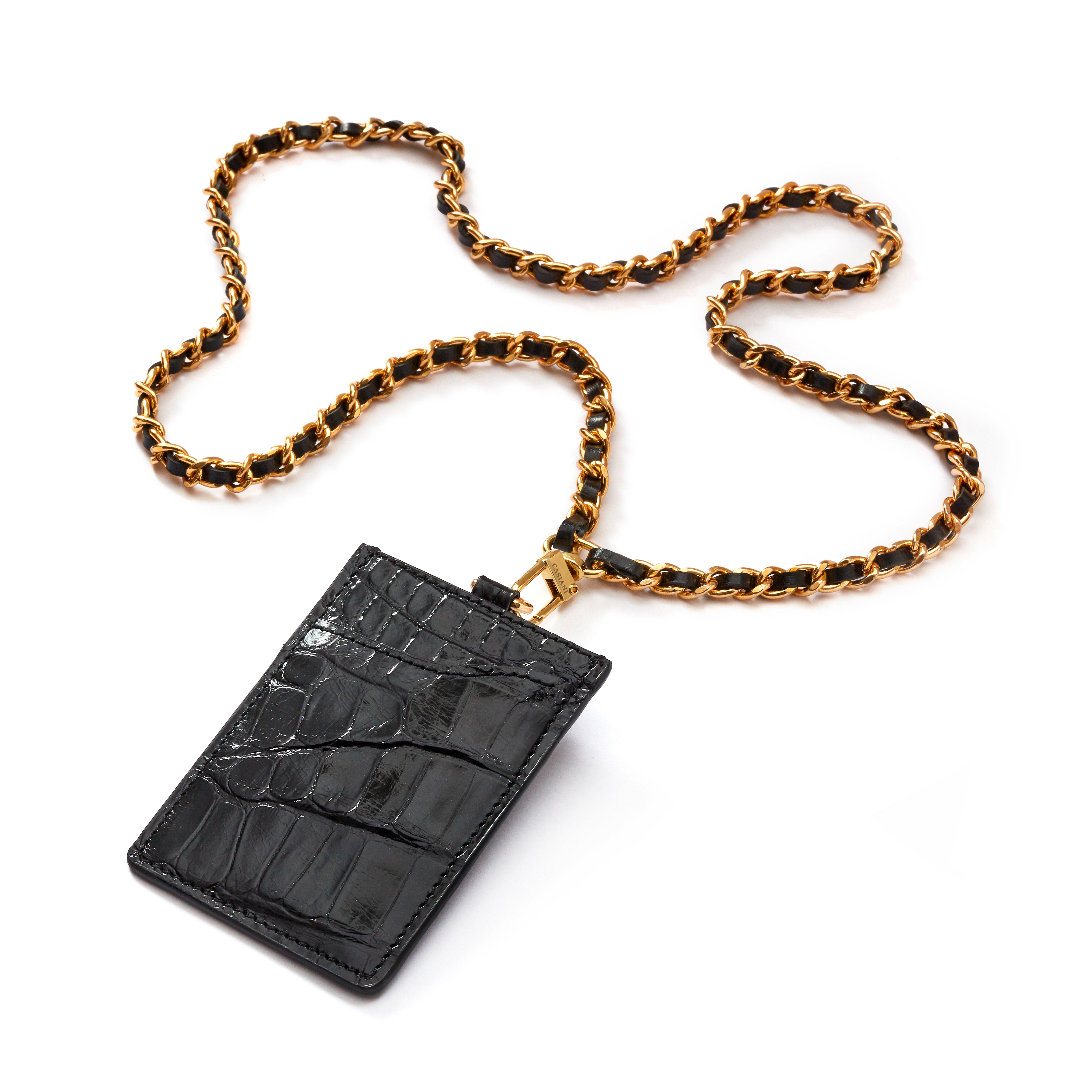 CARD HOLDER CU LANT CHC001-AL-BLK/S-G