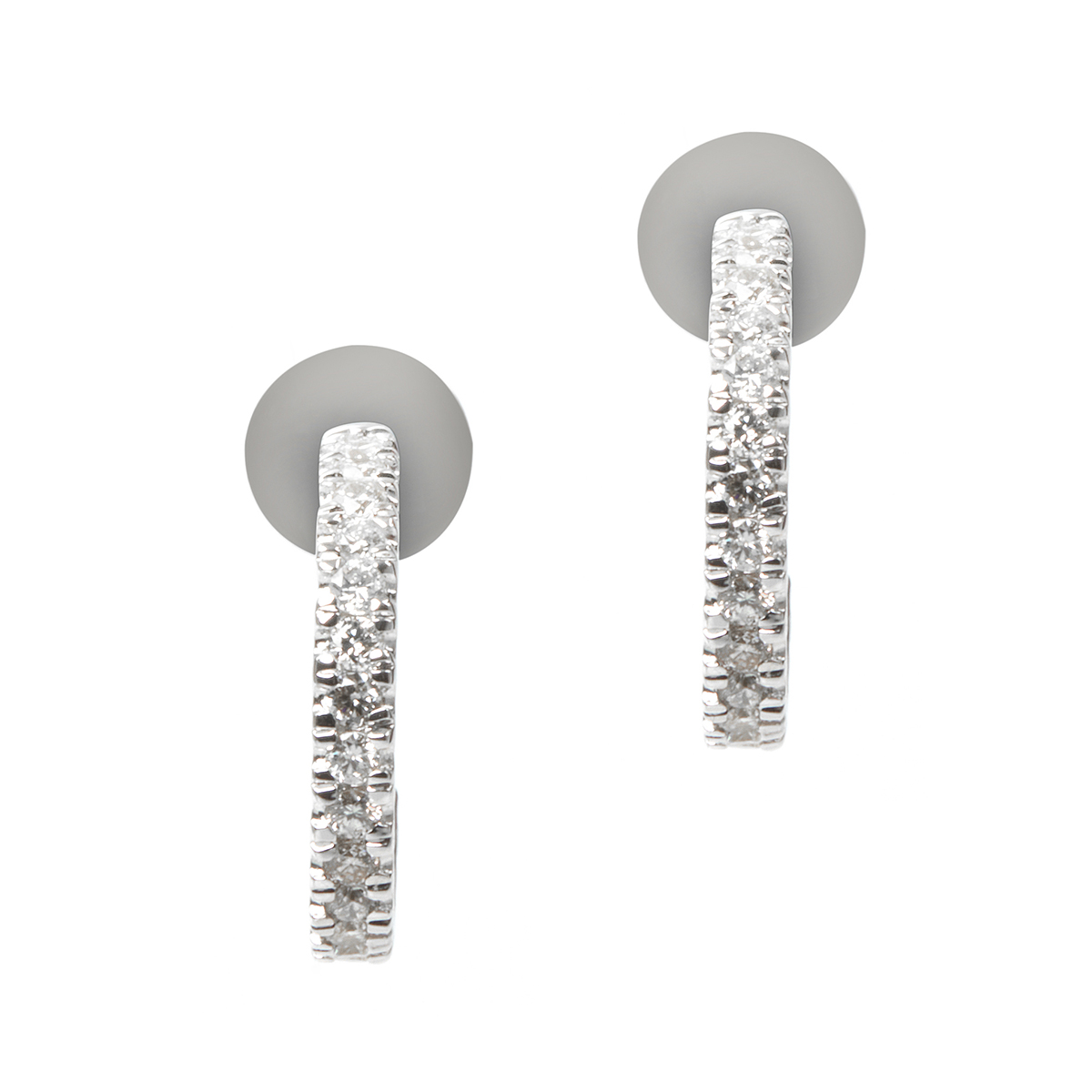 Cercei DIAMONDS din aur alb de 18k cu diamante