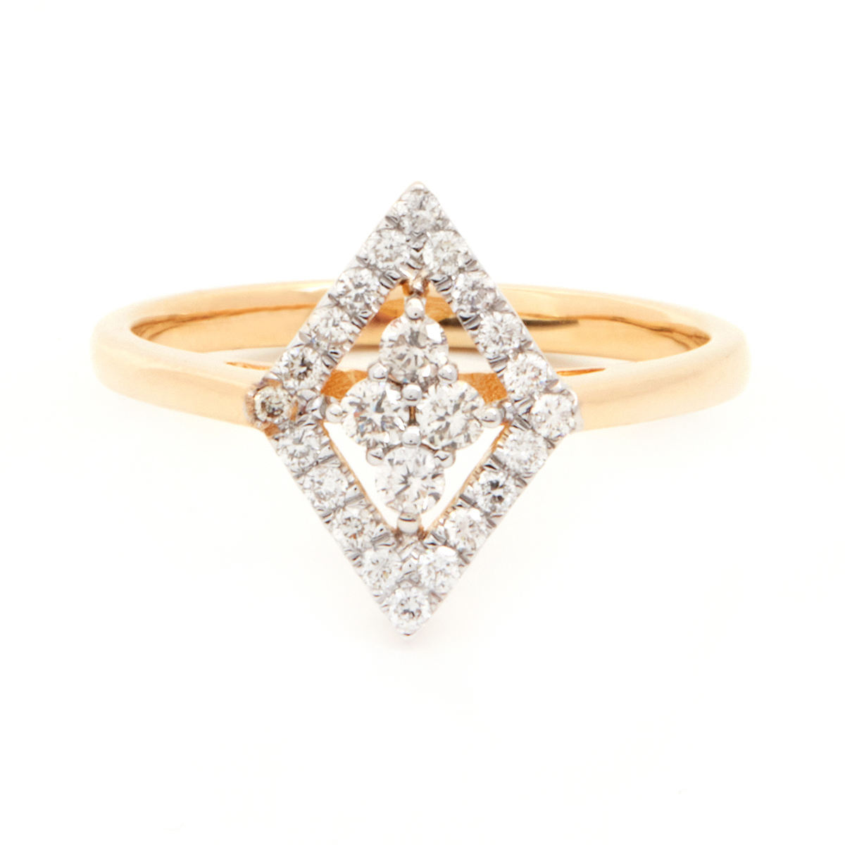 Inel DIAMONDS din aur galben de 14k cu diamante