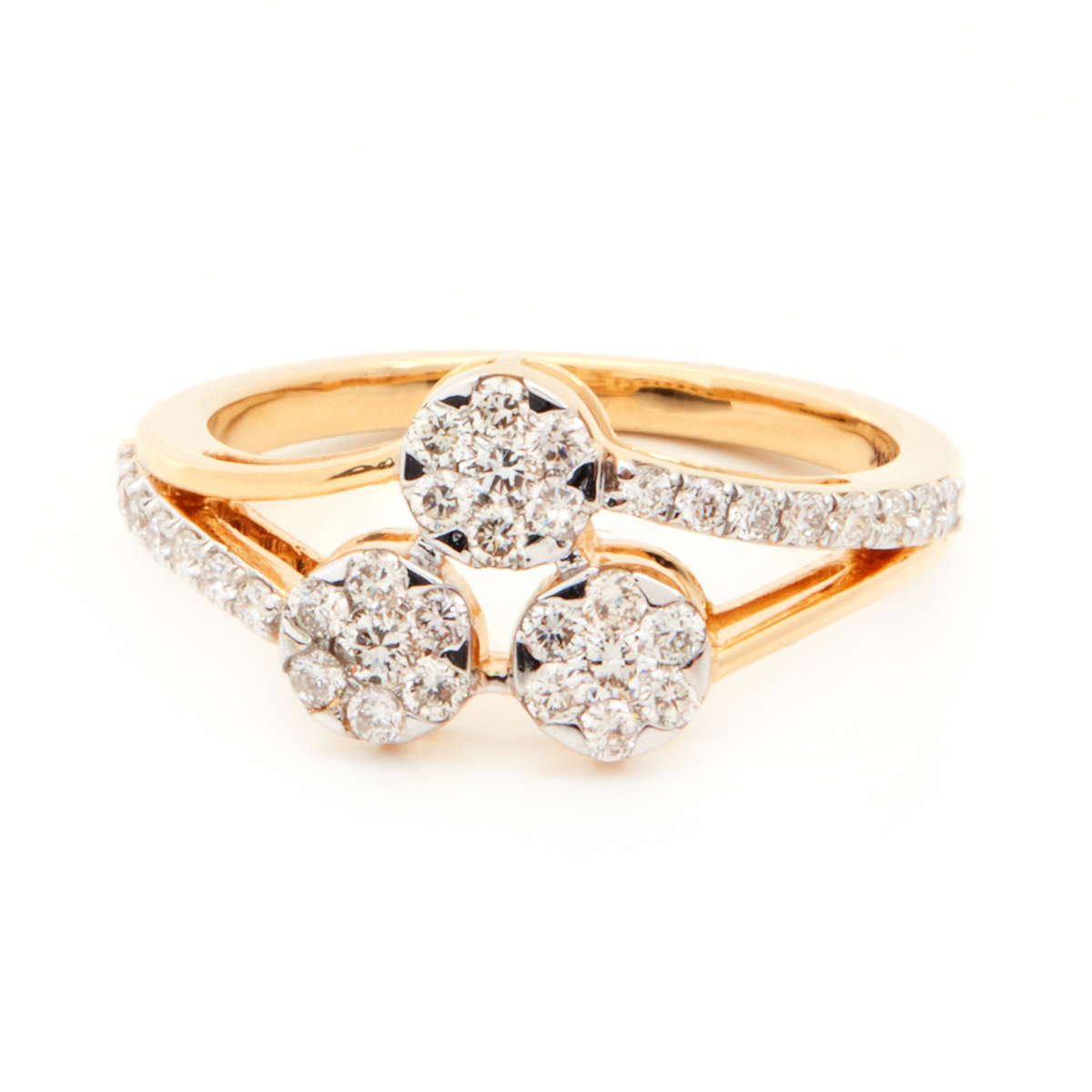 Inel DIAMONDS din aur galben de 14k cu diamante