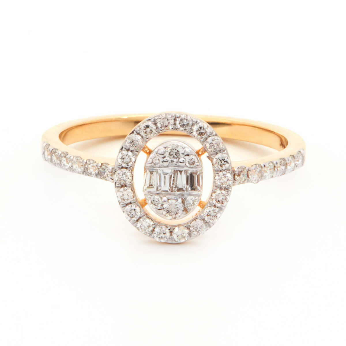 Inel DIAMONDS din aur galben de 14k cu diamante