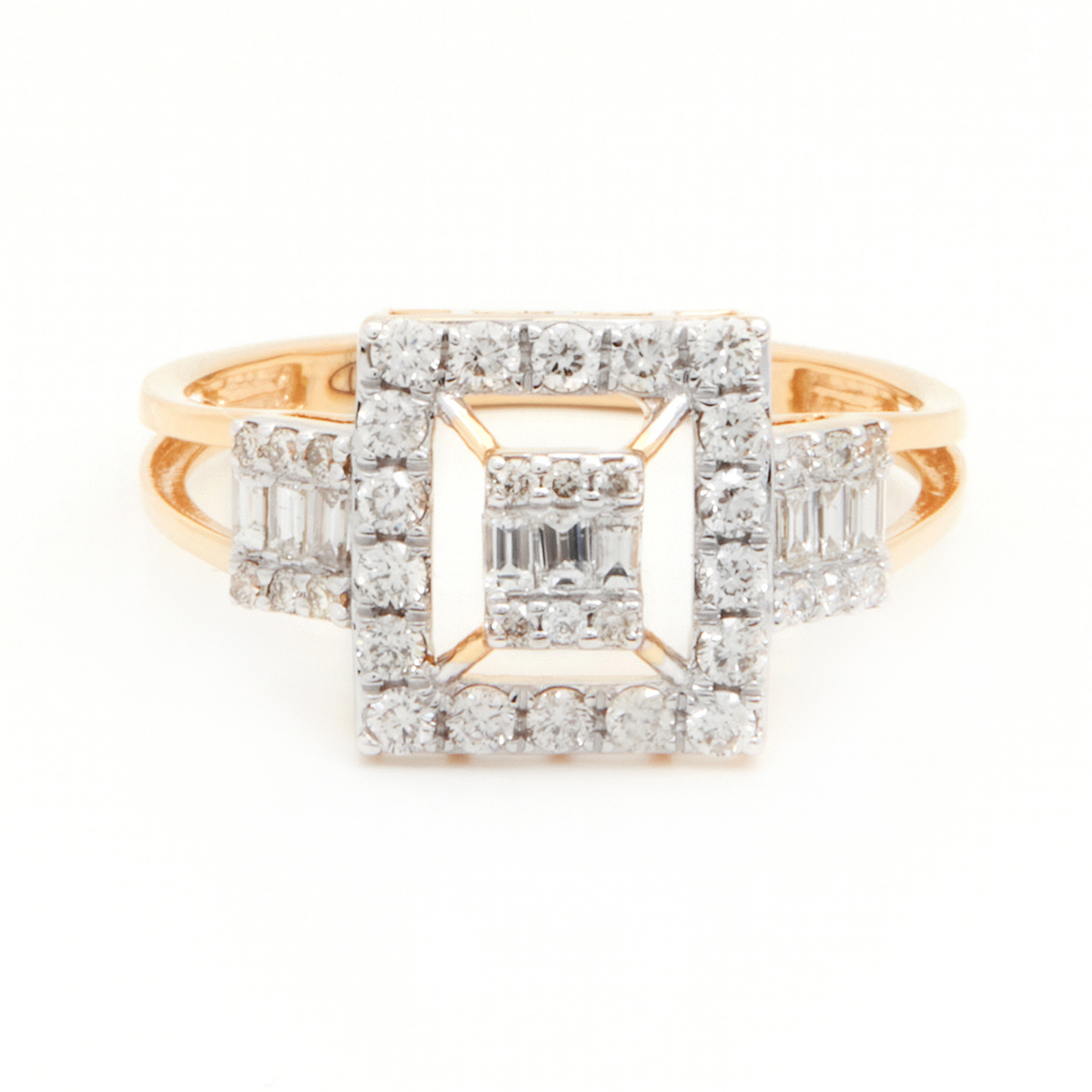 Inel DIAMONDS din aur galben de 14k cu diamante