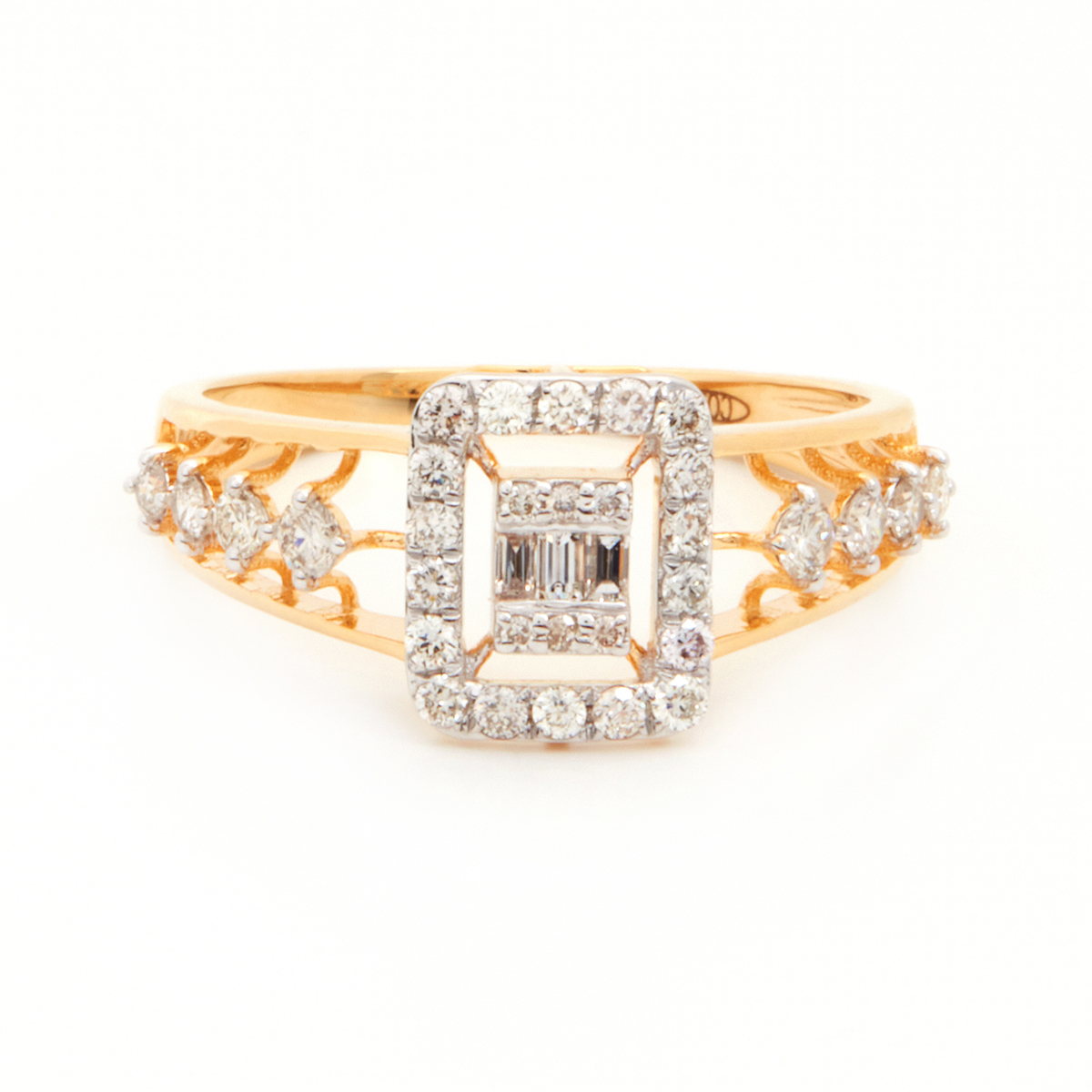 Inel DIAMONDS din aur galben de 14k cu diamante