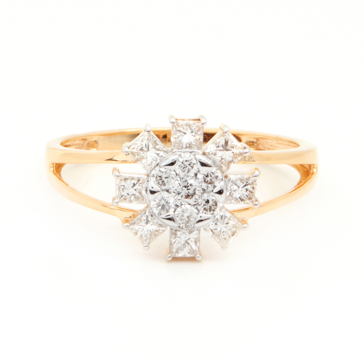 Inel DIAMONDS din aur galben de 14k cu diamante